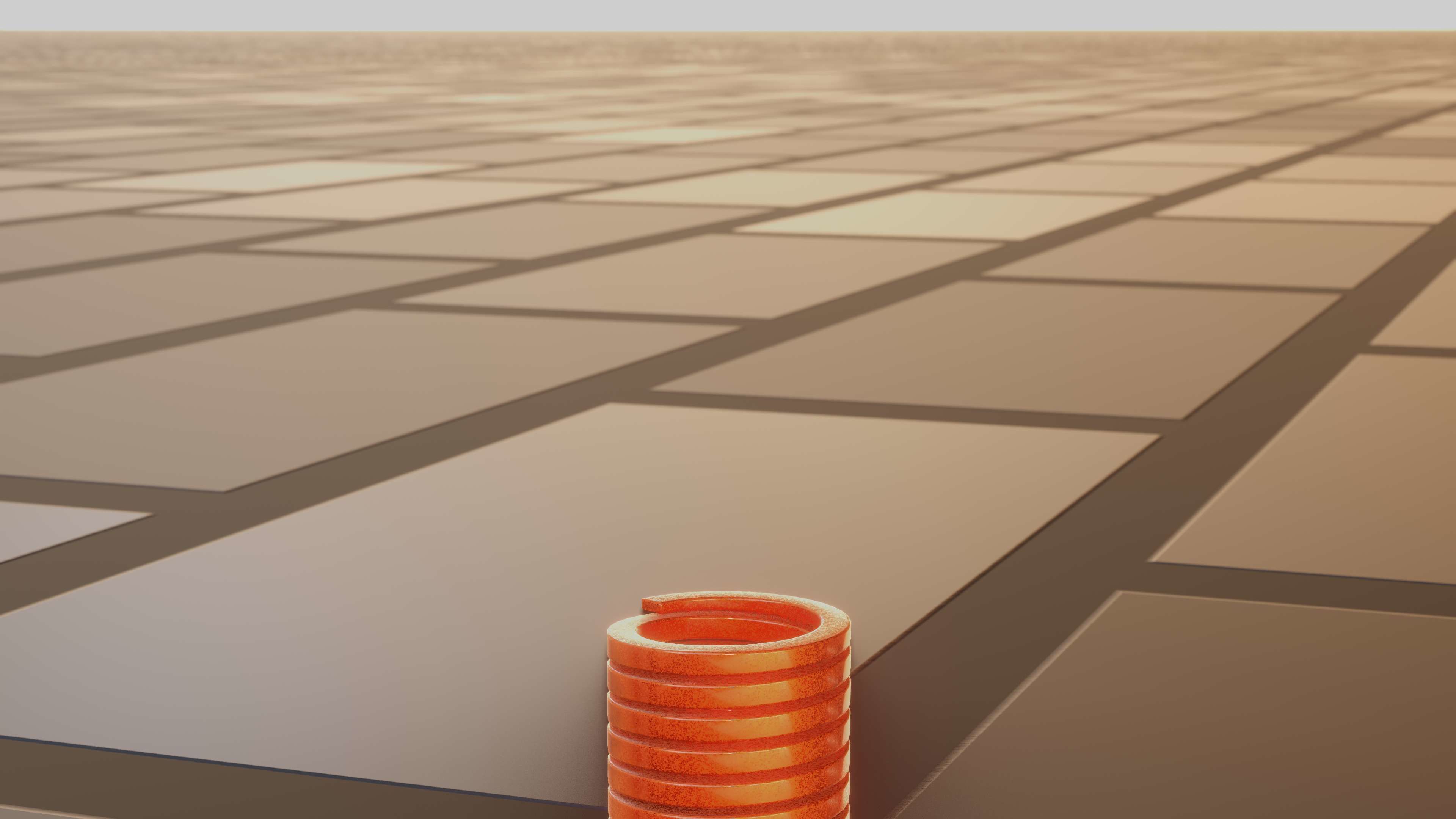 E-Scooter Spring with Procedural PBR Material Setup 3D model_63