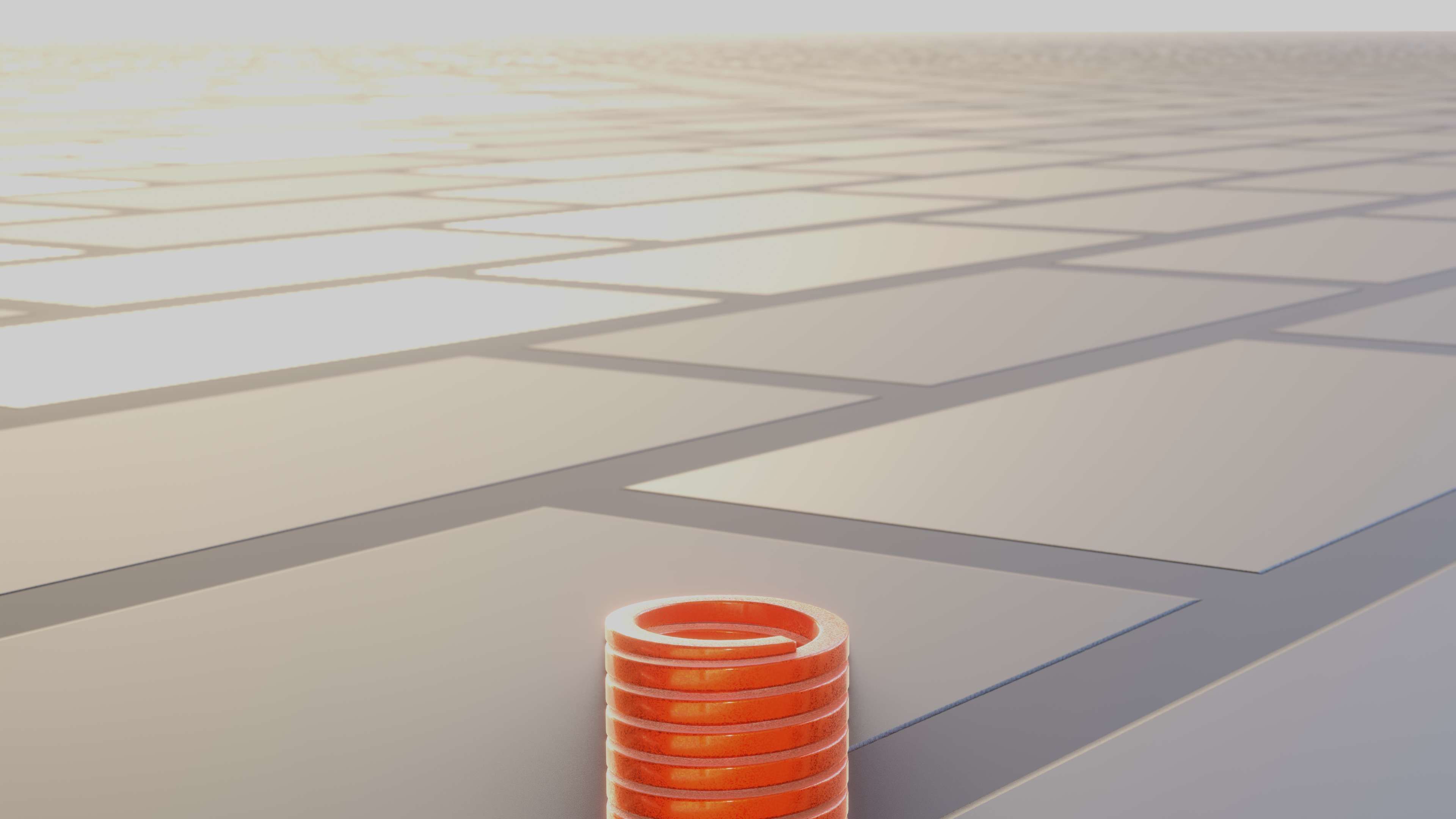 E-Scooter Spring with Procedural PBR Material Setup 3D model_30