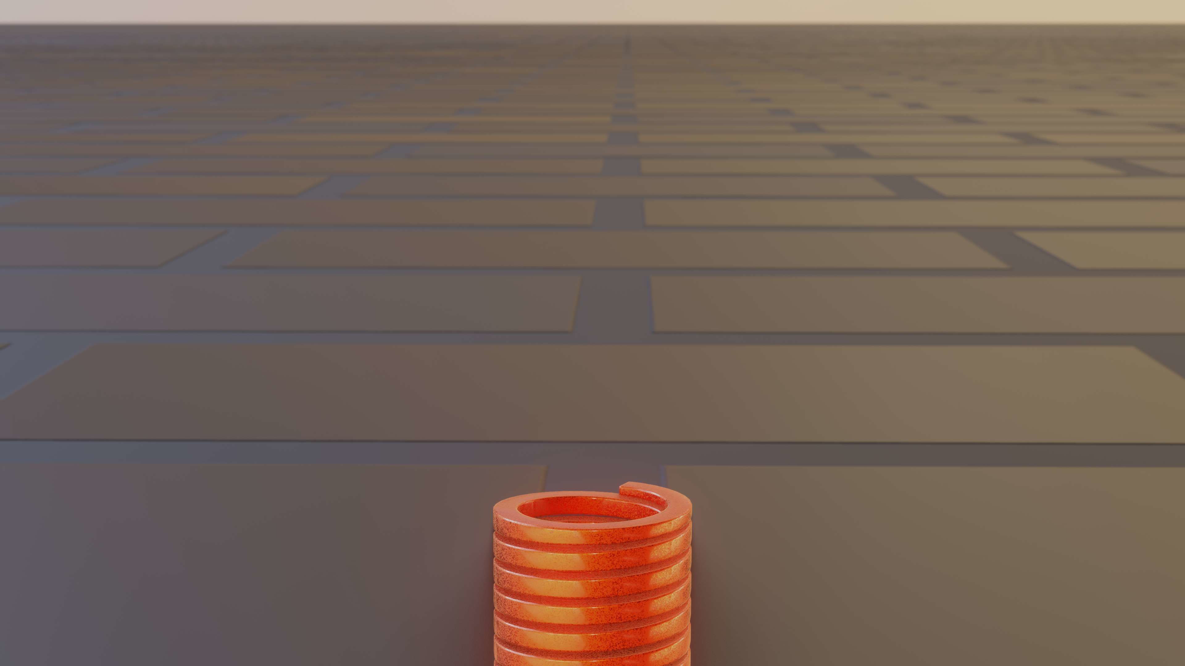 E-Scooter Spring with Procedural PBR Material Setup 3D model_77