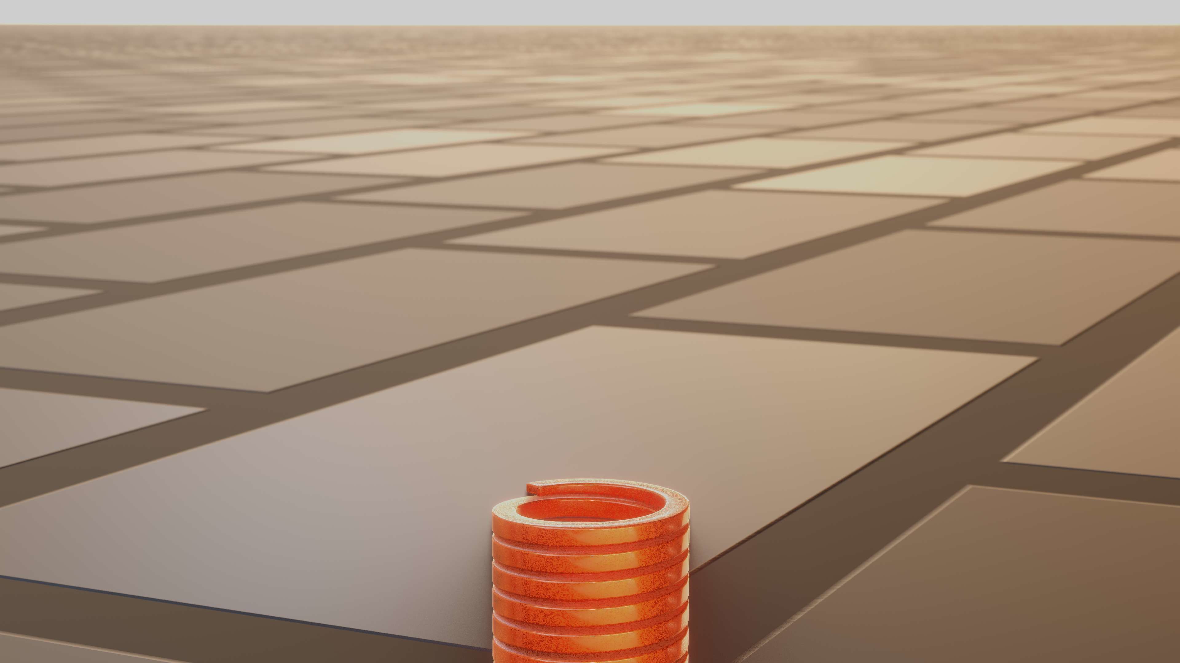 E-Scooter Spring with Procedural PBR Material Setup 3D model_64