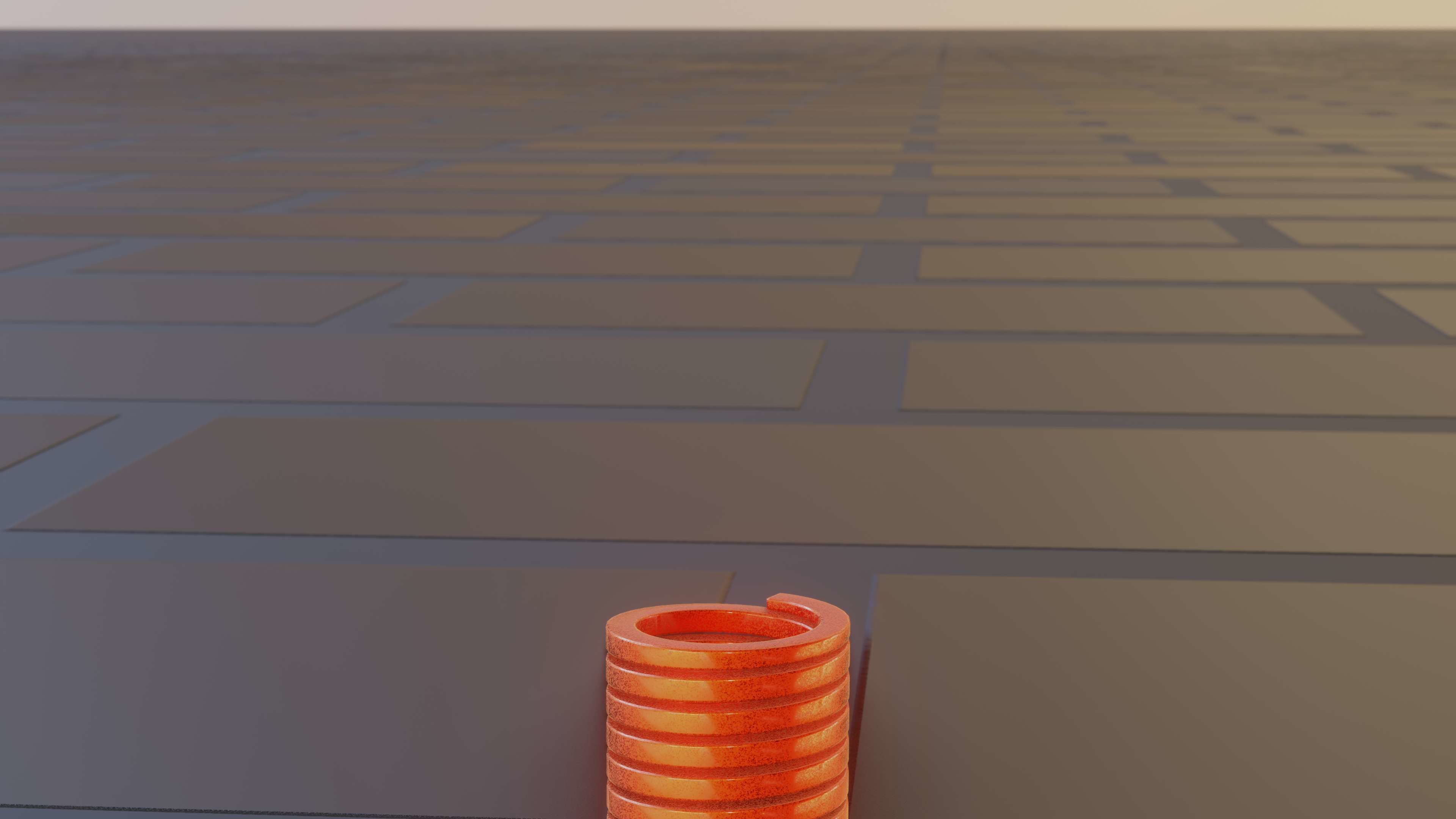 E-Scooter Spring with Procedural PBR Material Setup 3D model_6