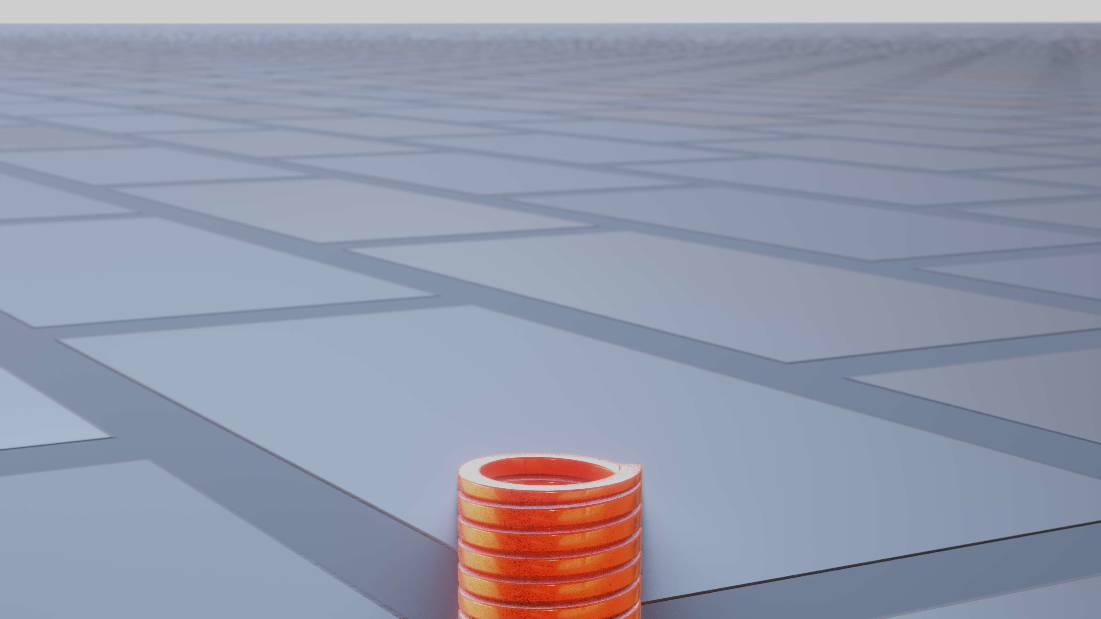 E-Scooter Spring with Procedural PBR Material Setup 3D model_17