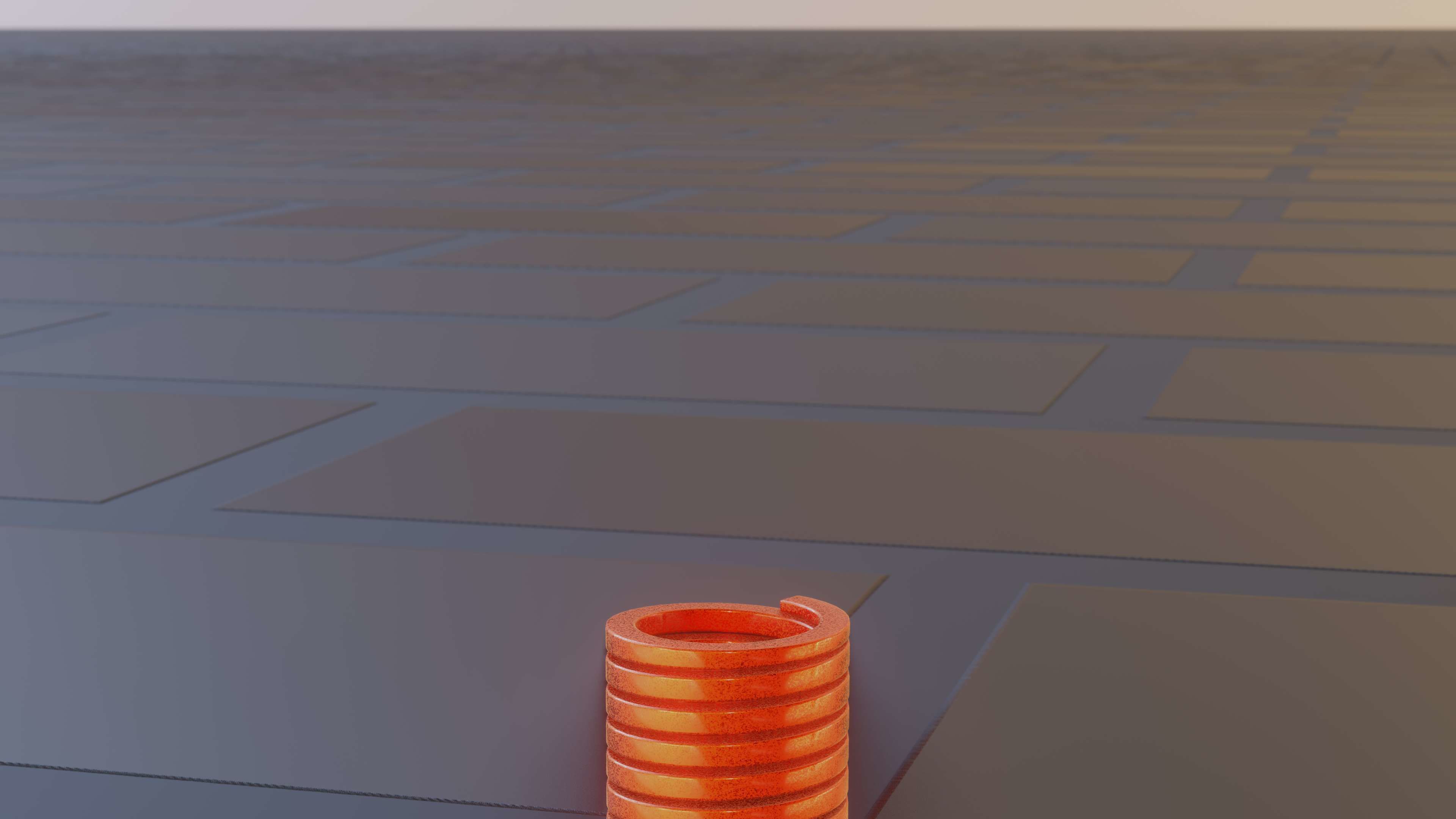 E-Scooter Spring with Procedural PBR Material Setup 3D model_8