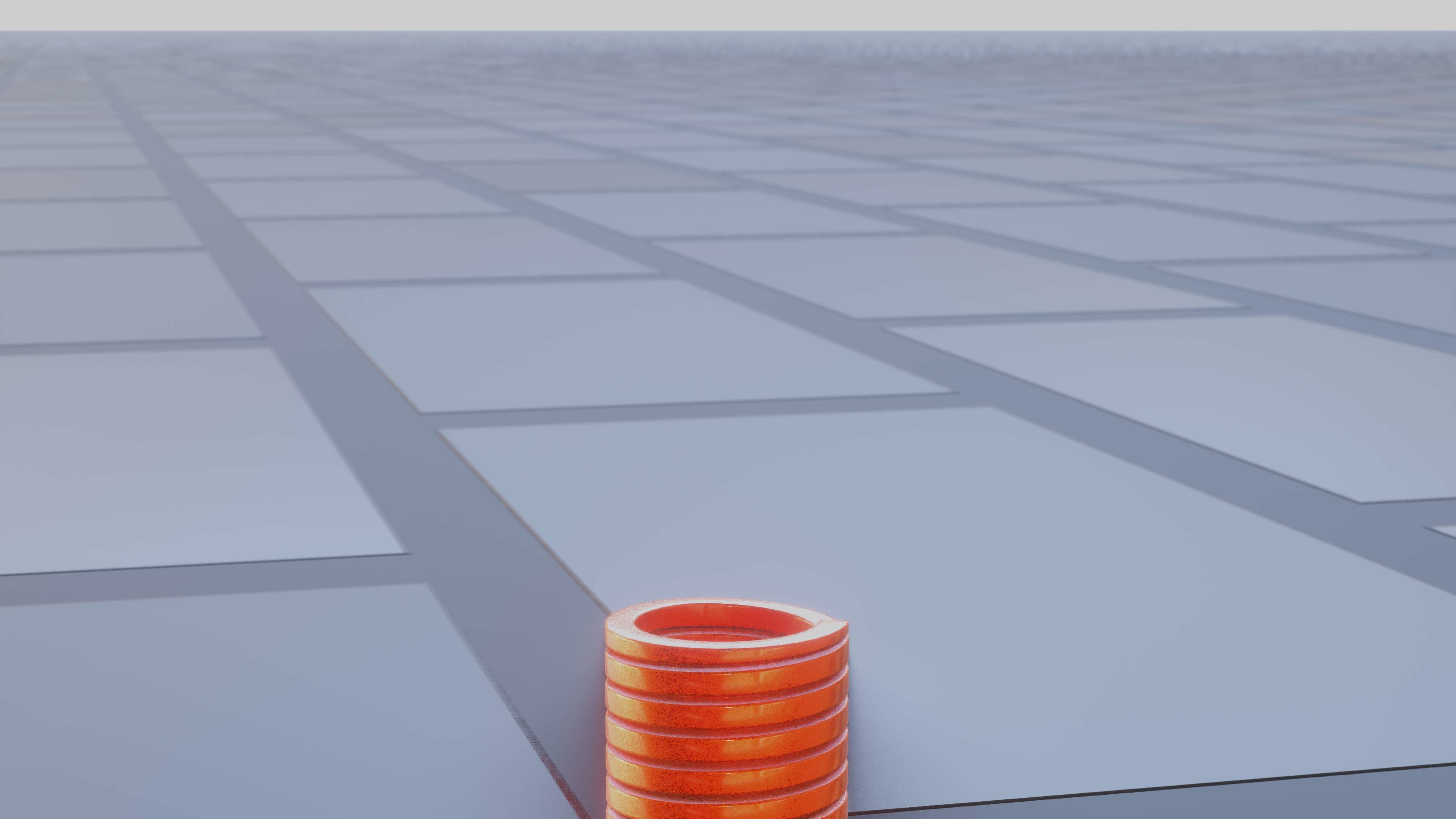 E-Scooter Spring with Procedural PBR Material Setup 3D model_20