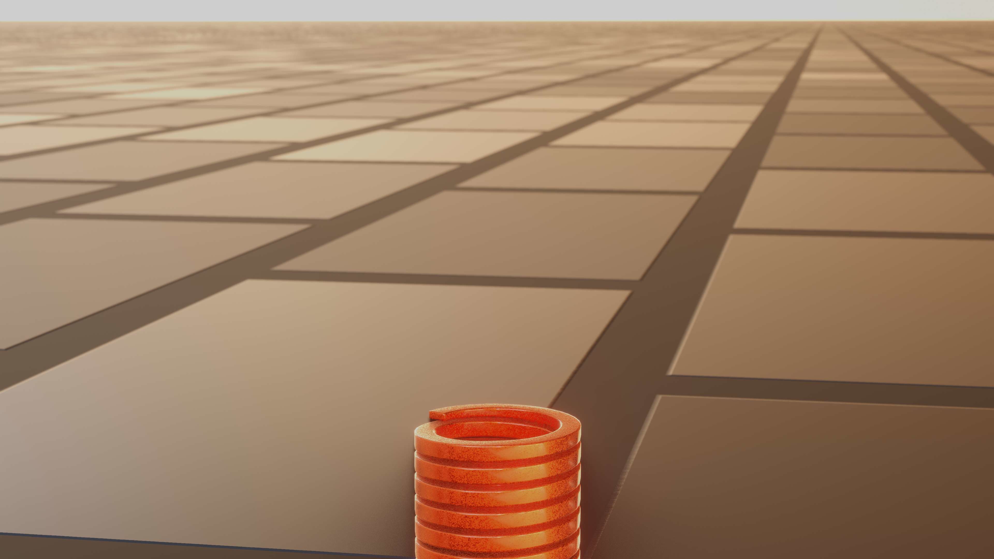 E-Scooter Spring with Procedural PBR Material Setup 3D model_61