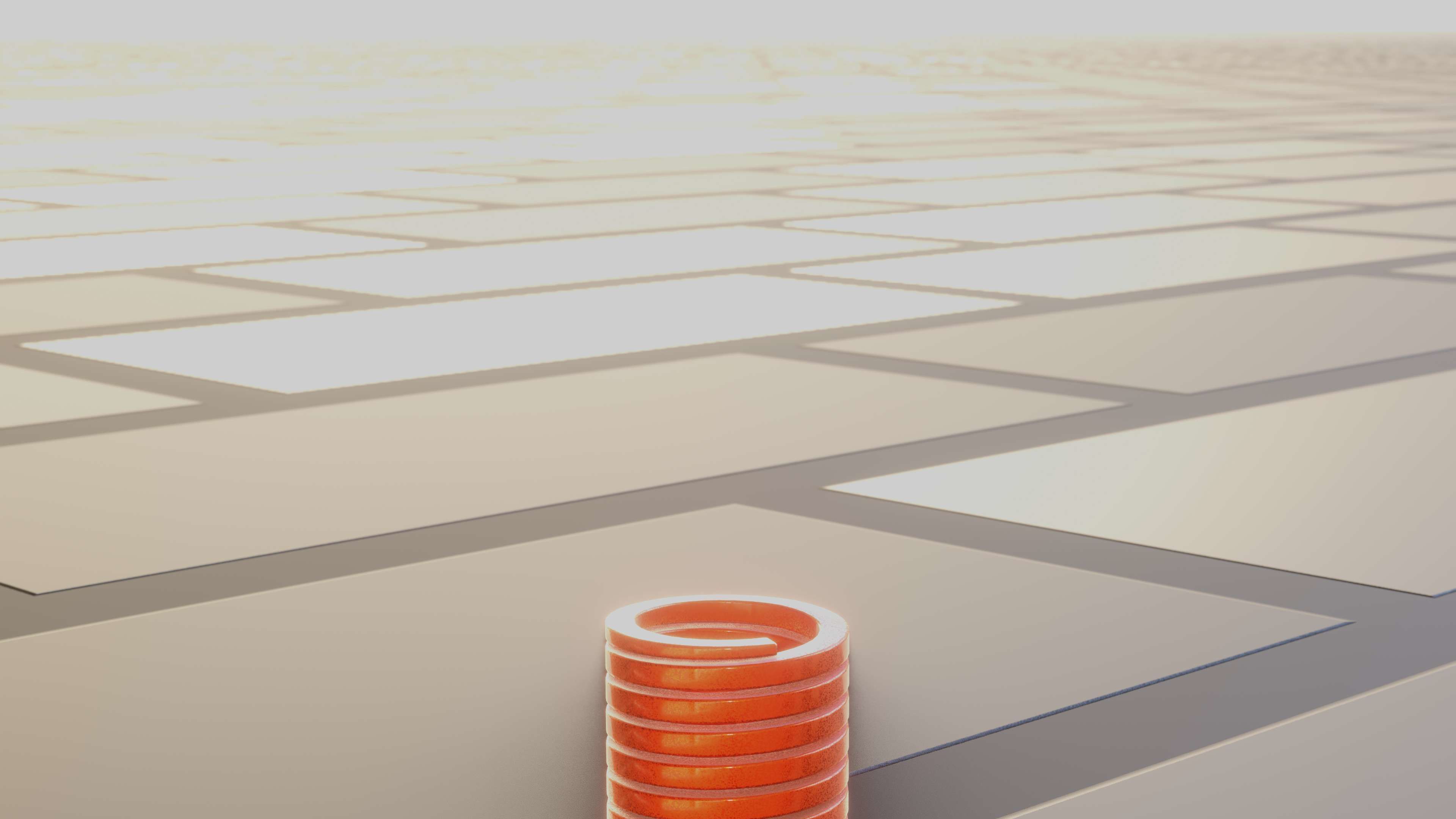 E-Scooter Spring with Procedural PBR Material Setup 3D model_32