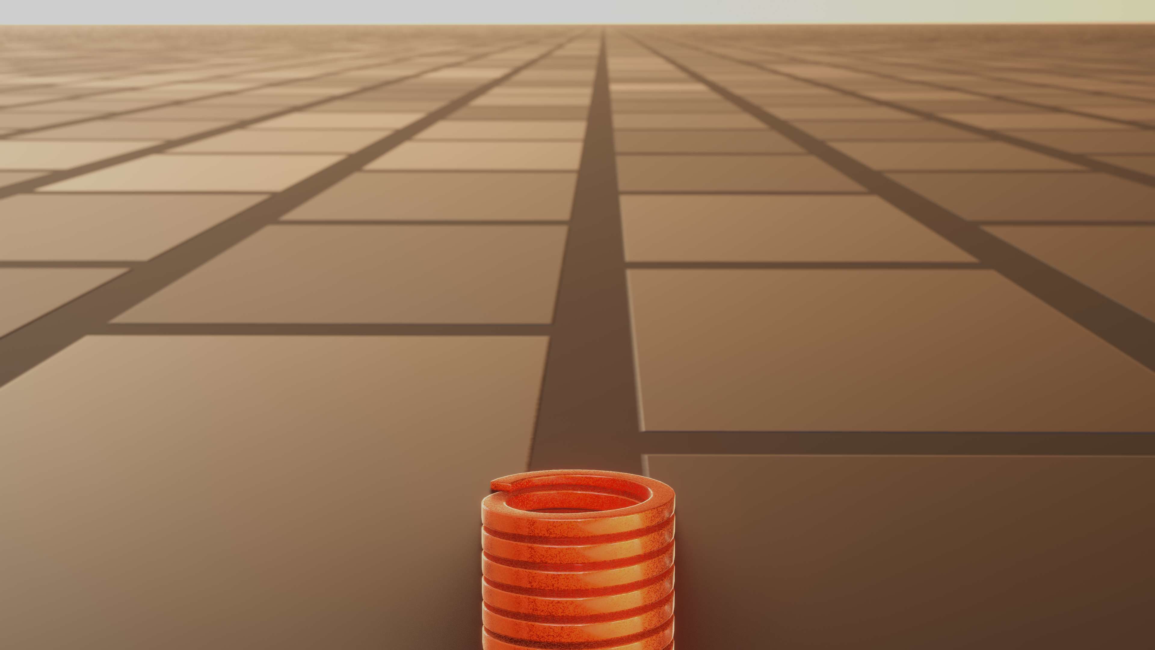 E-Scooter Spring with Procedural PBR Material Setup 3D model_59