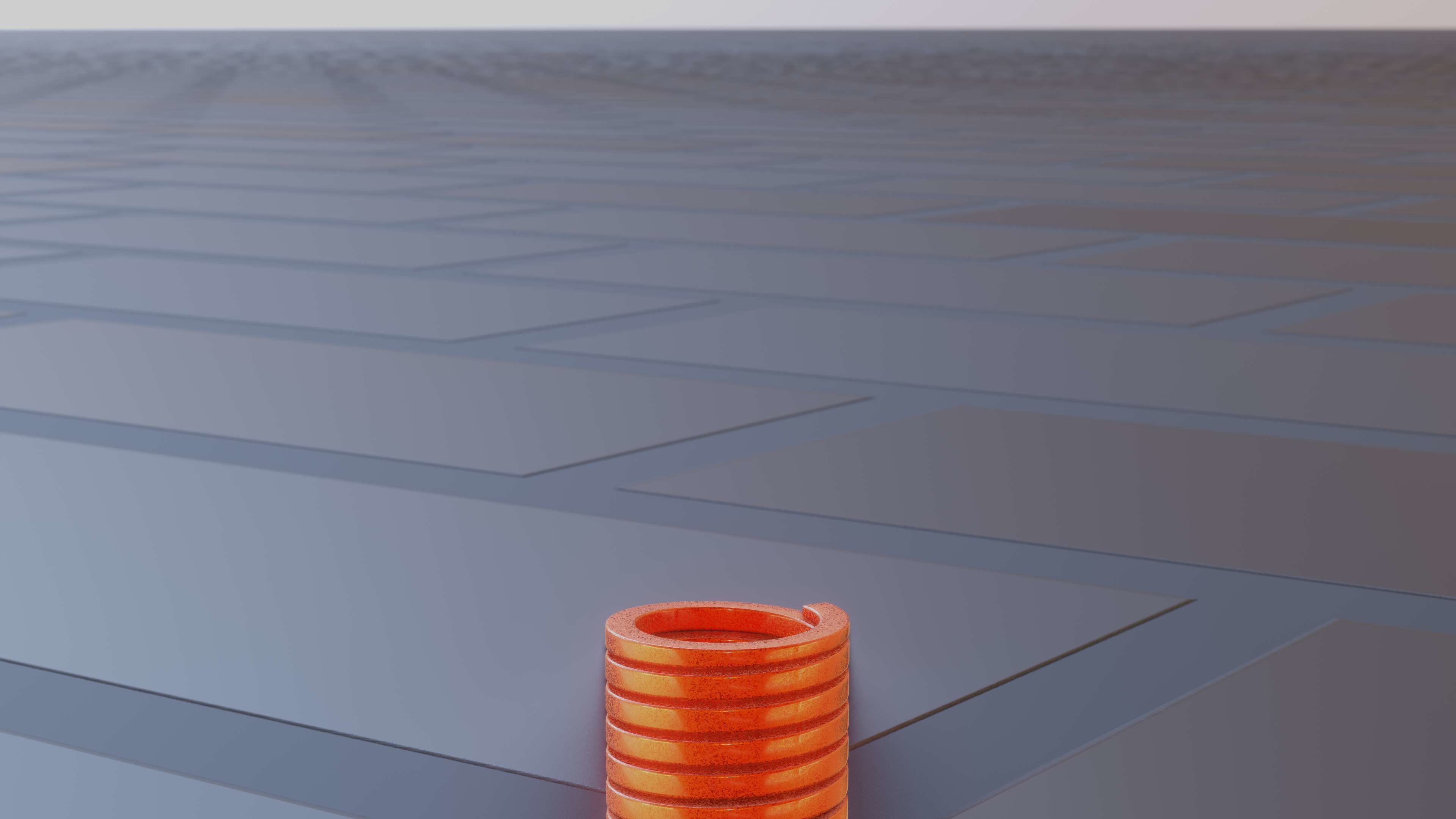 E-Scooter Spring with Procedural PBR Material Setup 3D model_12