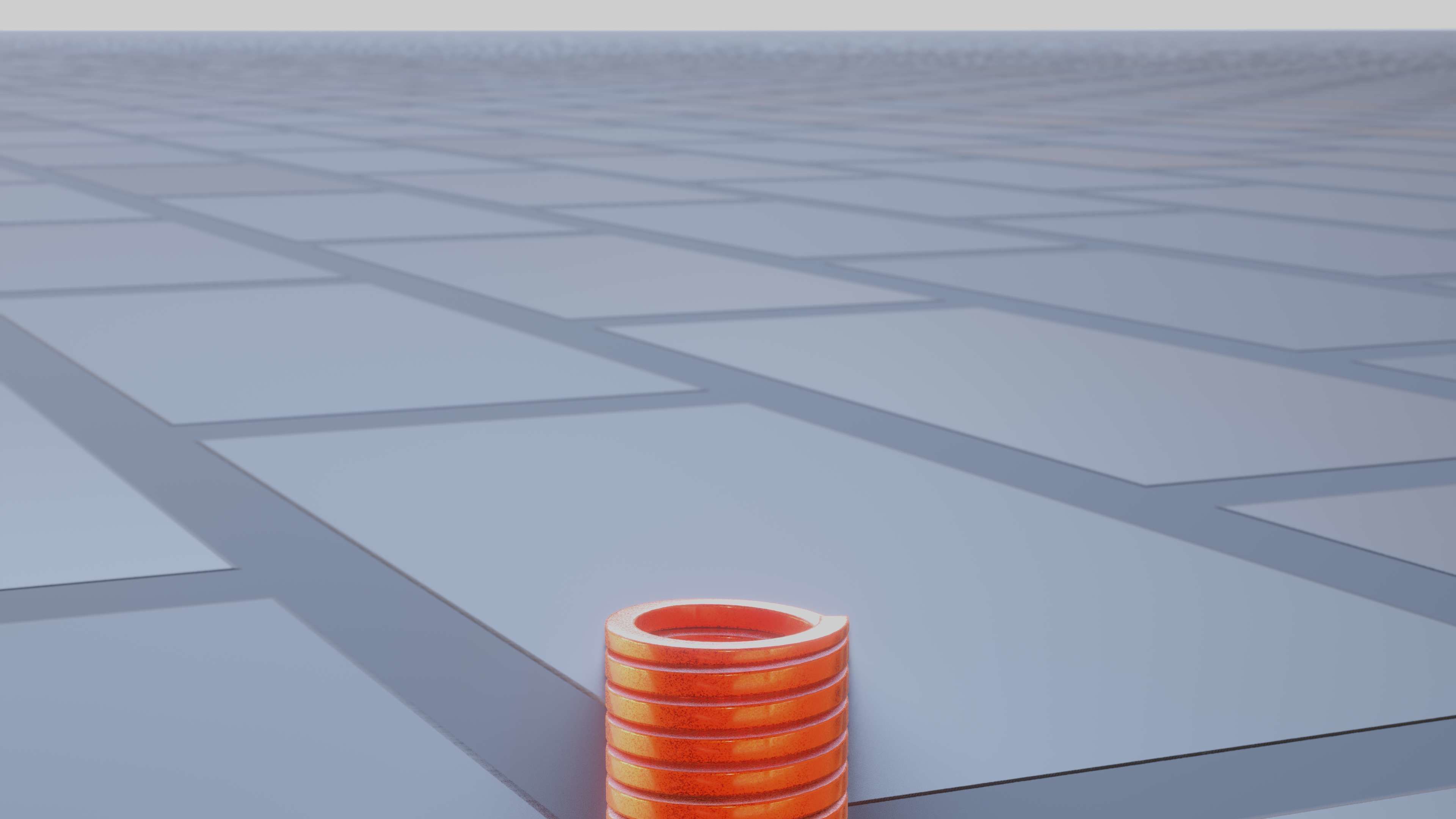 E-Scooter Spring with Procedural PBR Material Setup 3D model_18