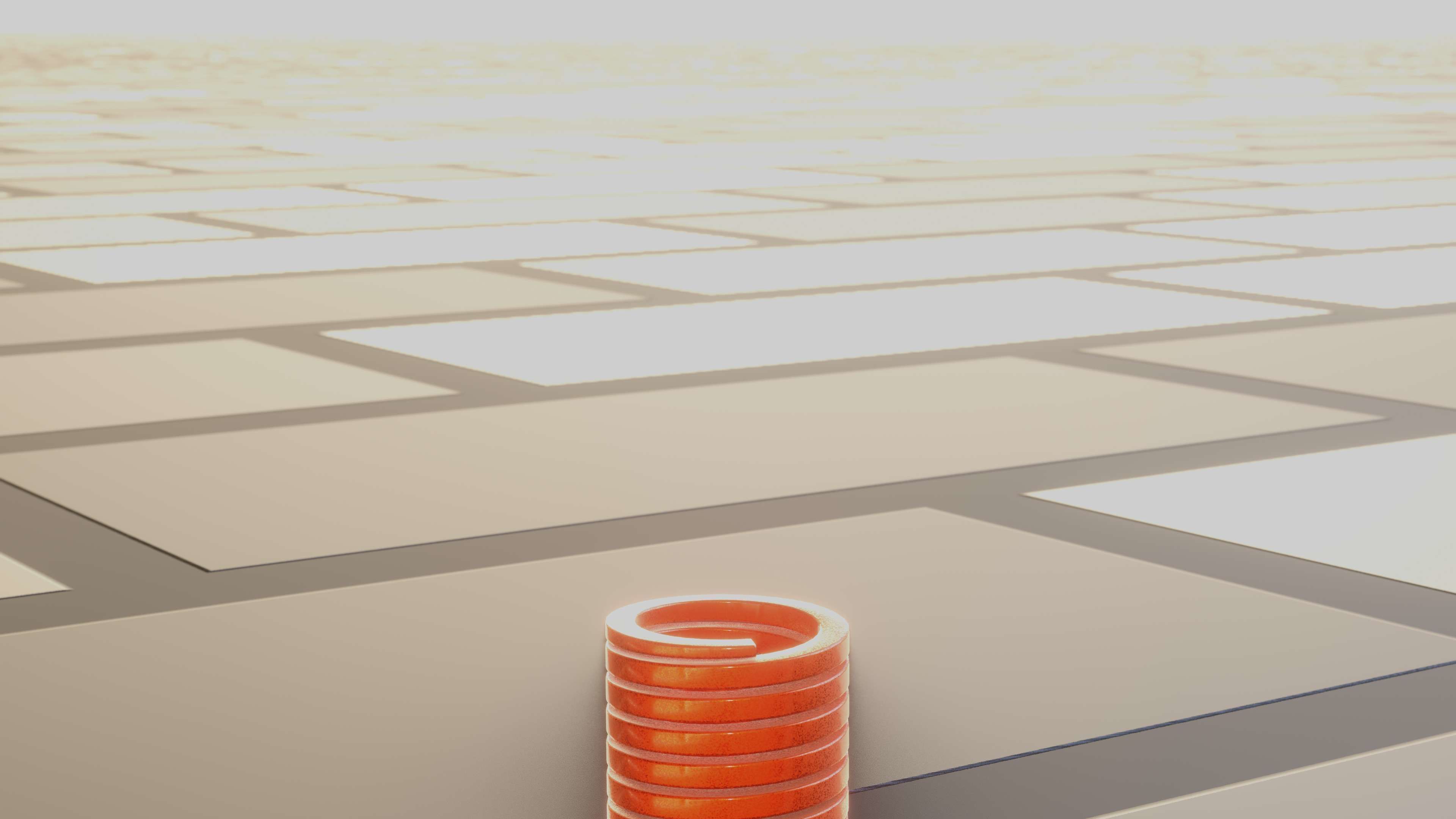 E-Scooter Spring with Procedural PBR Material Setup 3D model_34