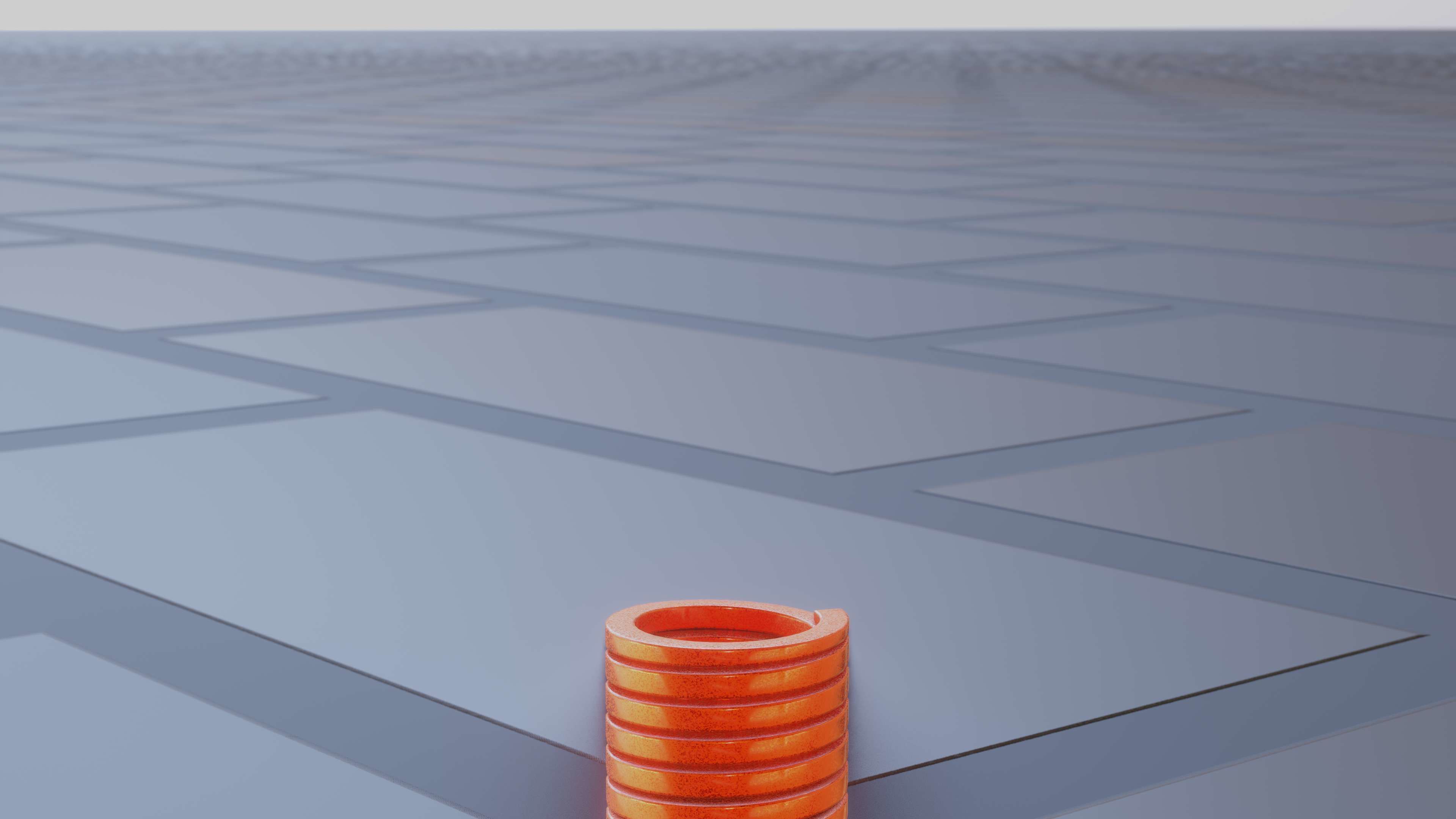 E-Scooter Spring with Procedural PBR Material Setup 3D model_15