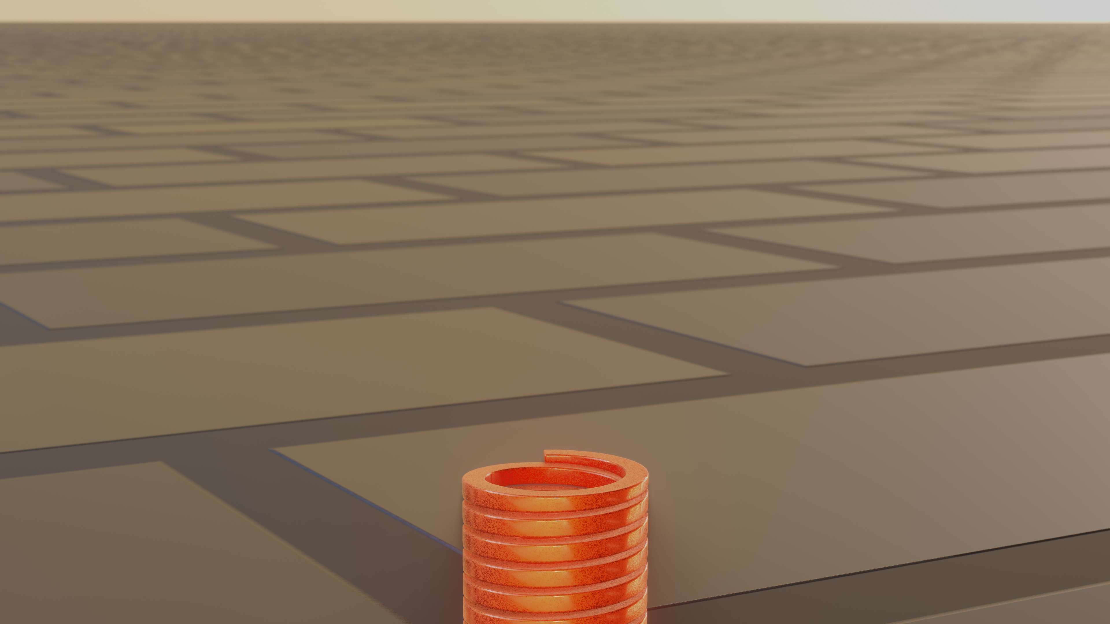 E-Scooter Spring with Procedural PBR Material Setup 3D model_71