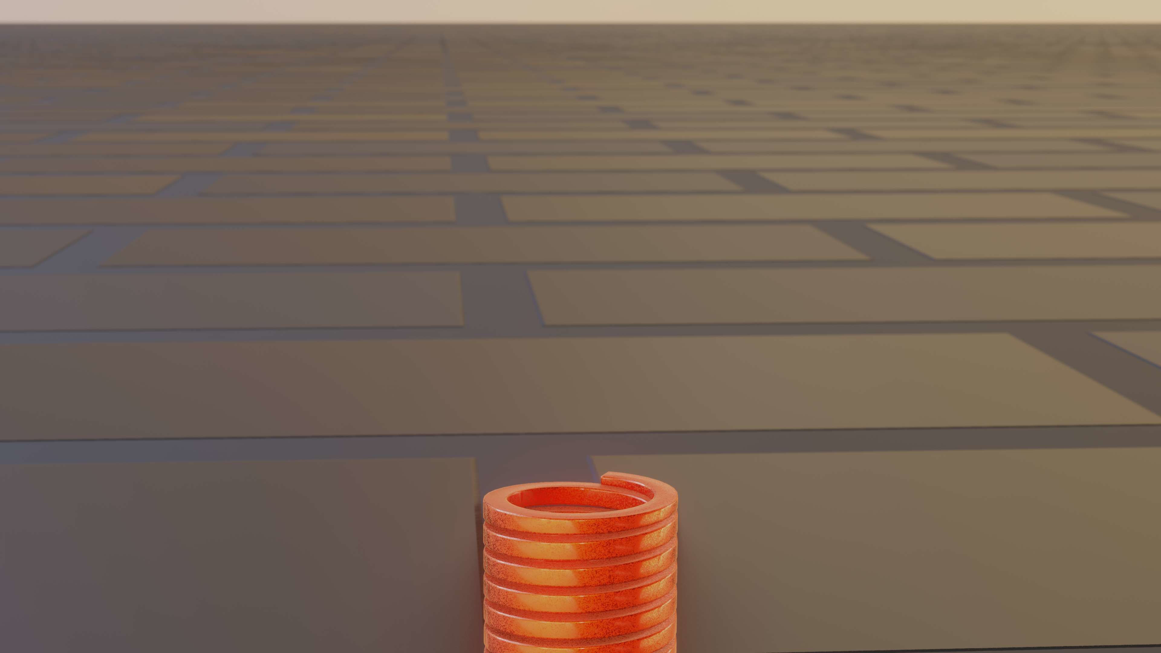 E-Scooter Spring with Procedural PBR Material Setup 3D model_76