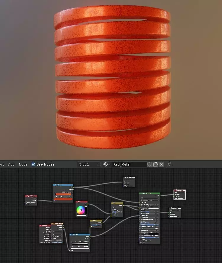 E-Scooter Spring with Procedural PBR Material Setup 3D model_0