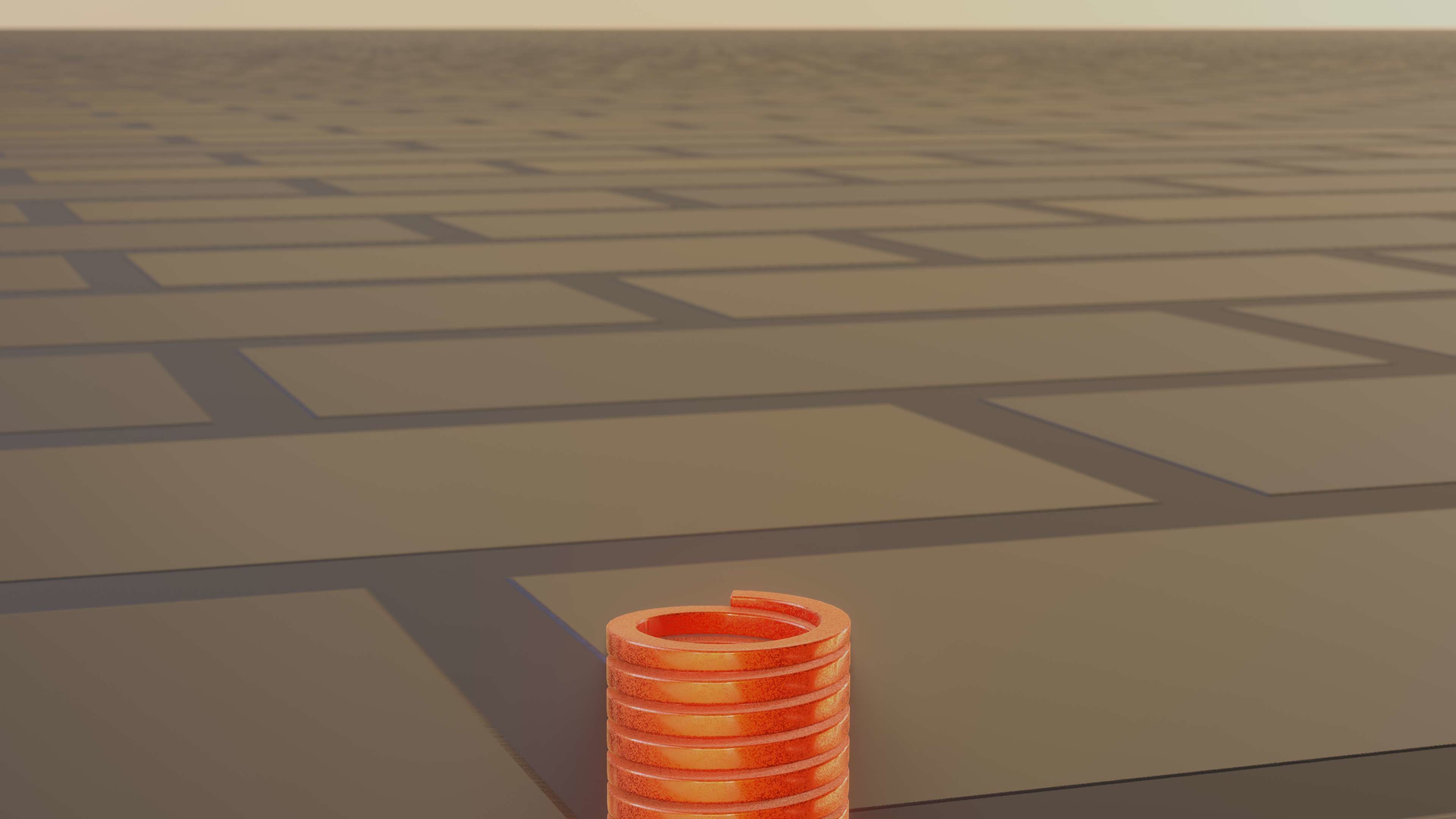 E-Scooter Spring with Procedural PBR Material Setup 3D model_73