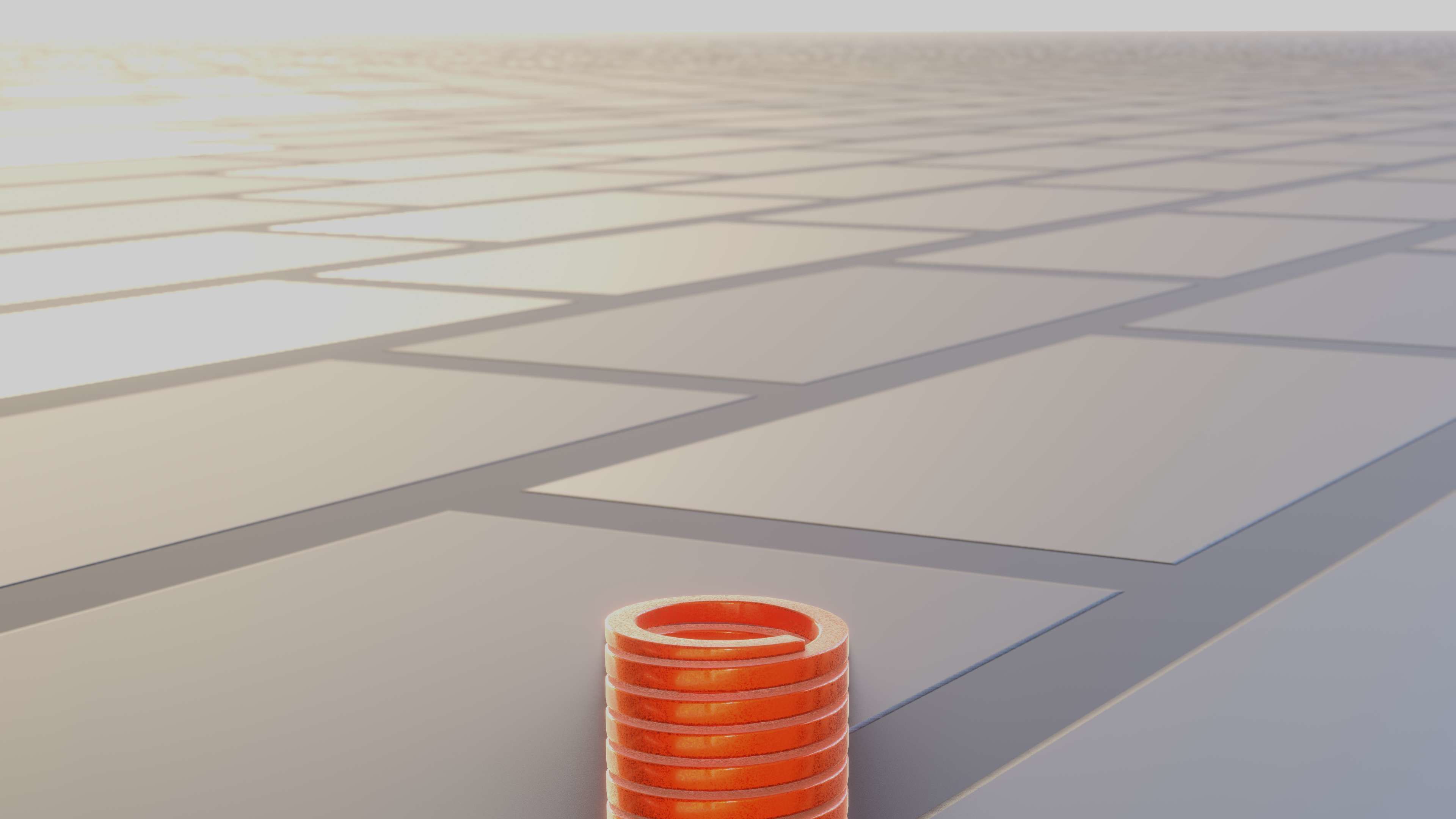 E-Scooter Spring with Procedural PBR Material Setup 3D model_29