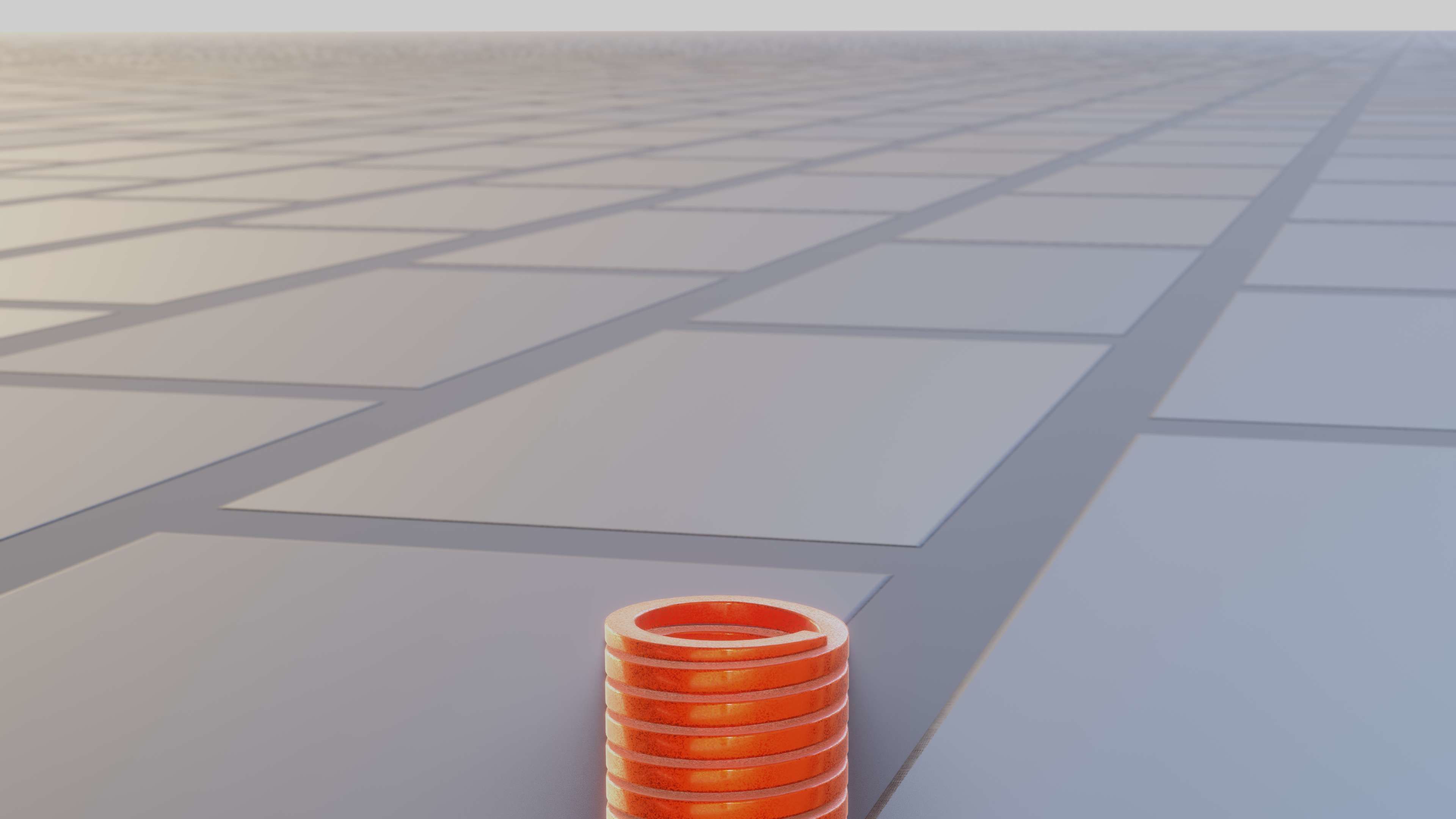 E-Scooter Spring with Procedural PBR Material Setup 3D model_26