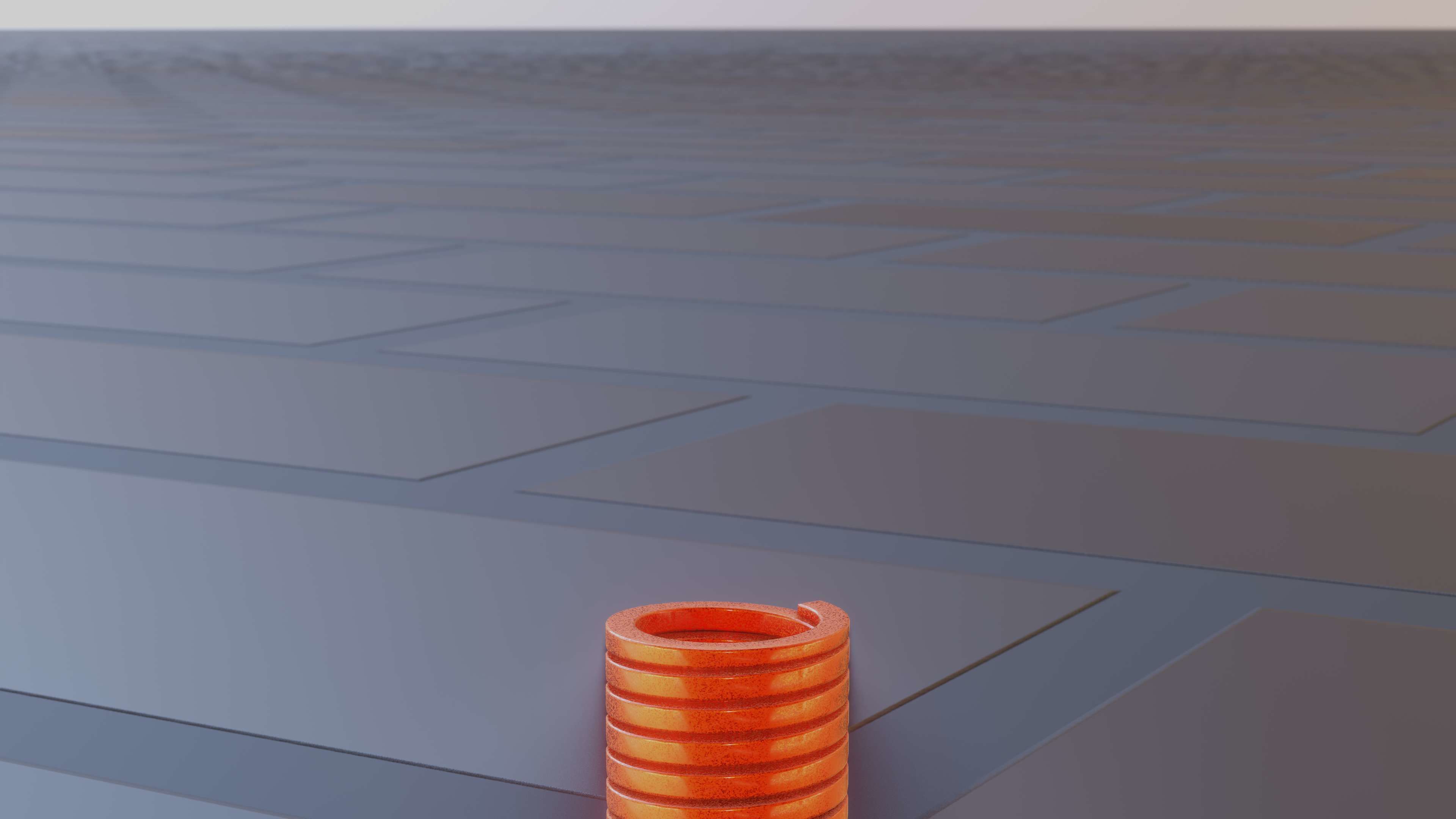 E-Scooter Spring with Procedural PBR Material Setup 3D model_11