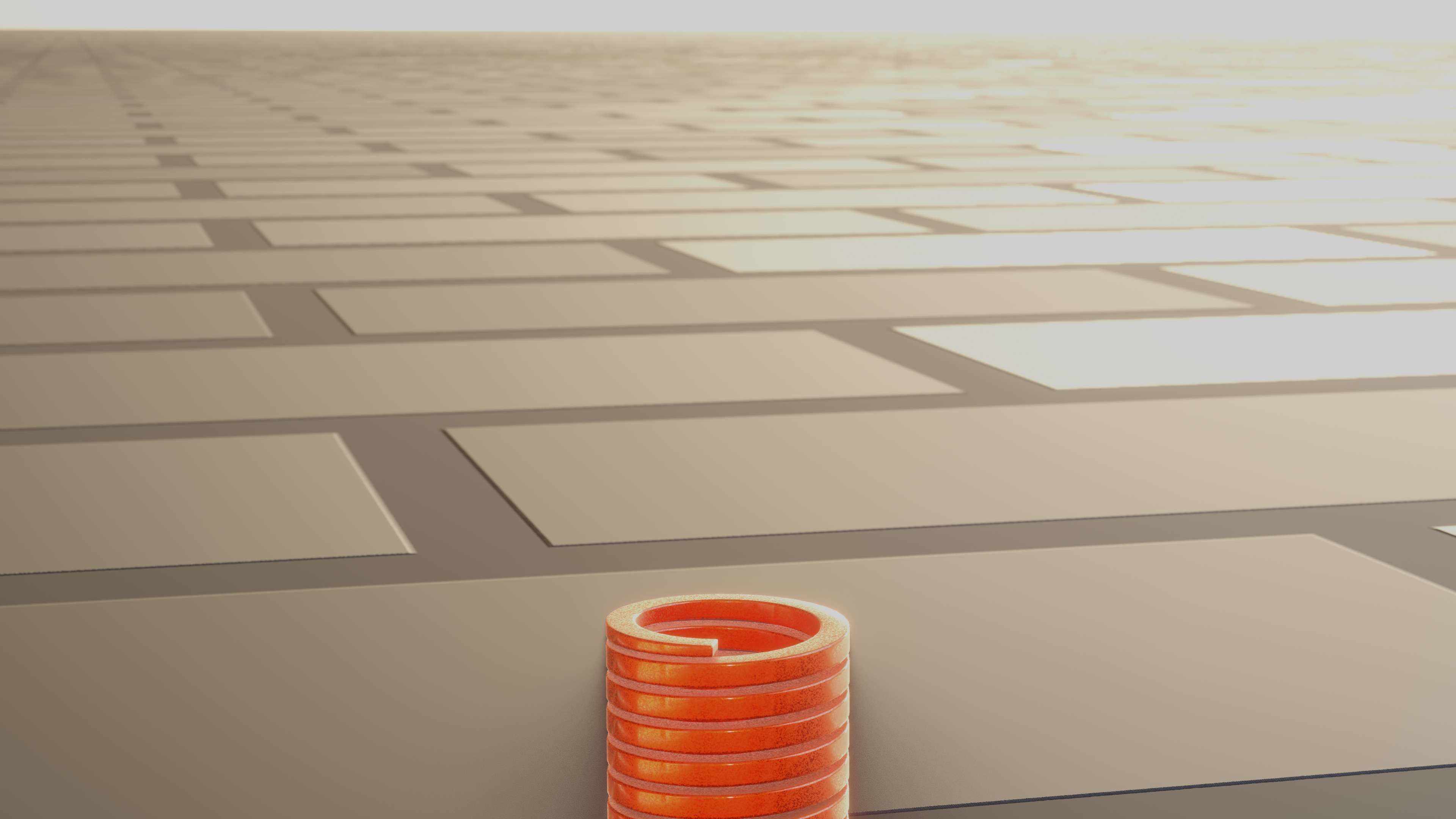 E-Scooter Spring with Procedural PBR Material Setup 3D model_38