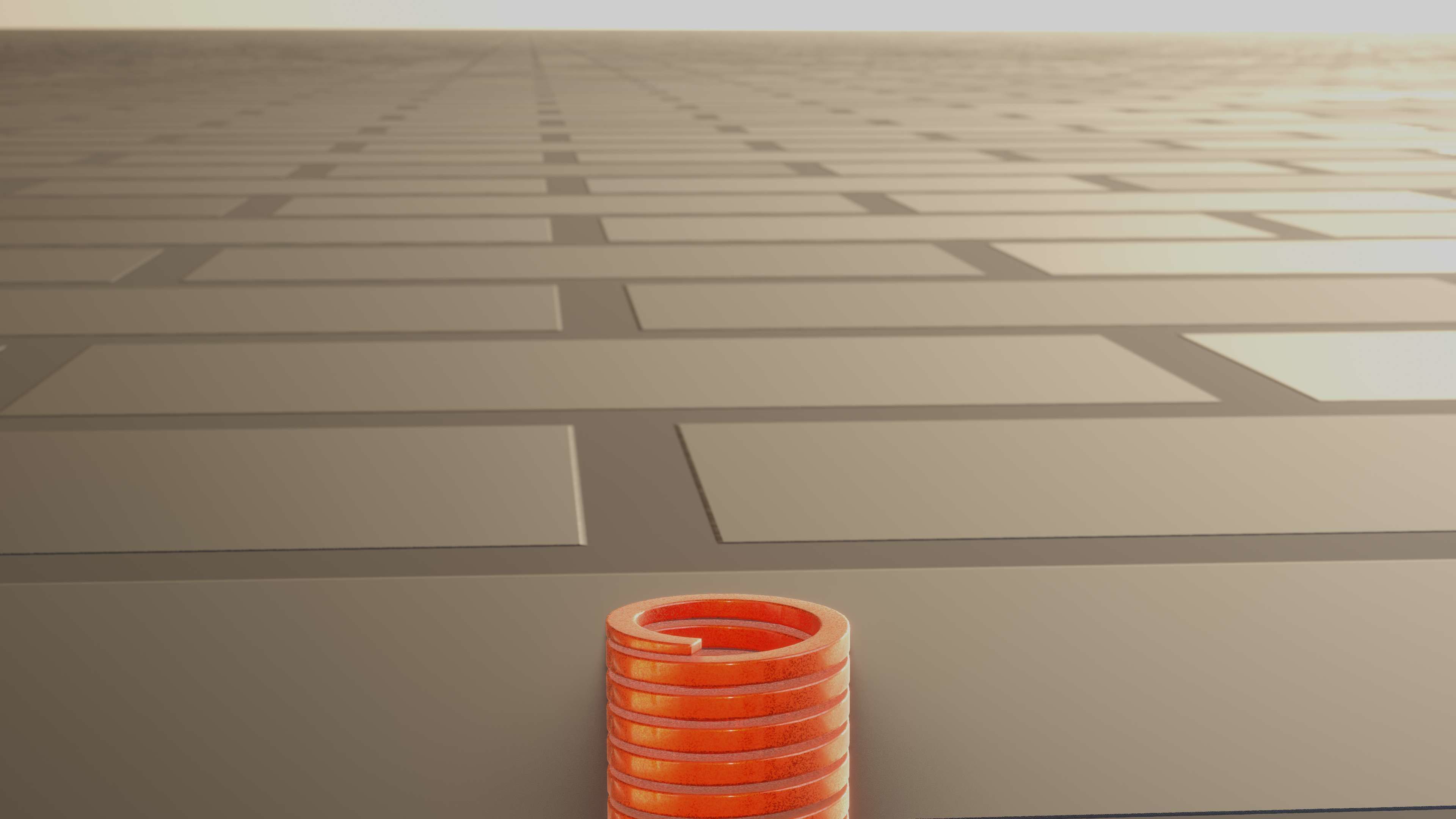 E-Scooter Spring with Procedural PBR Material Setup 3D model_40