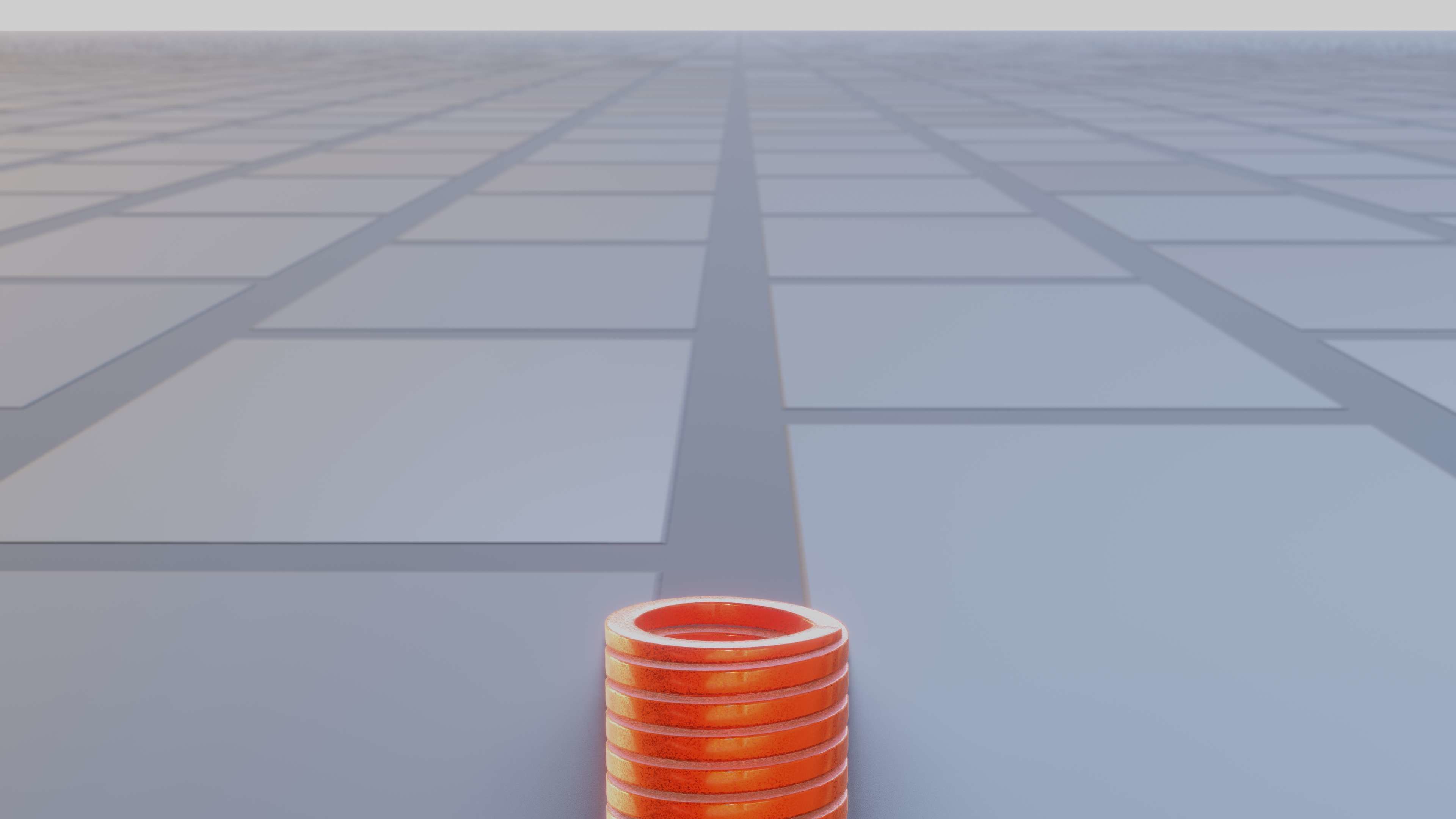 E-Scooter Spring with Procedural PBR Material Setup 3D model_23