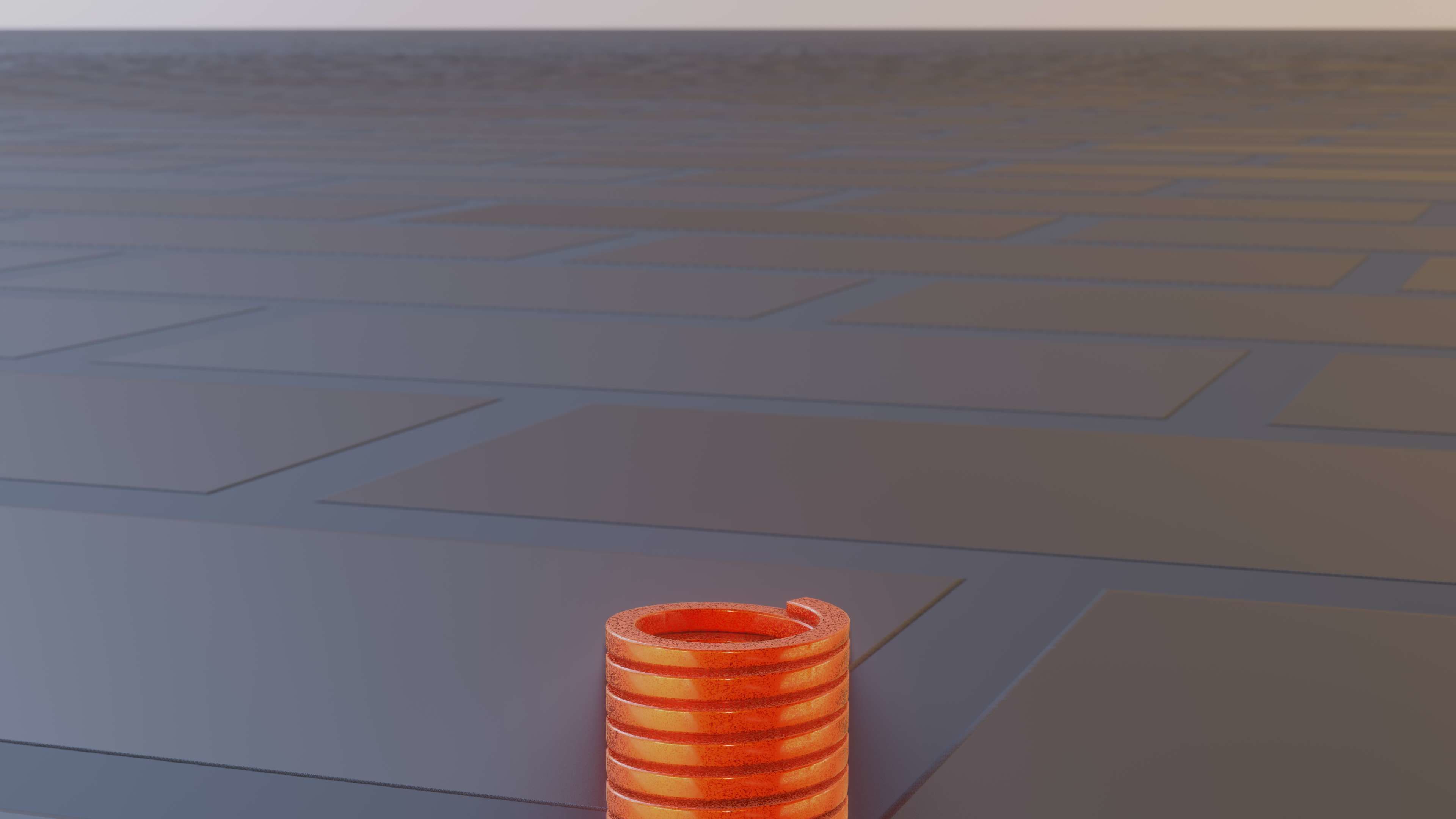 E-Scooter Spring with Procedural PBR Material Setup 3D model_9