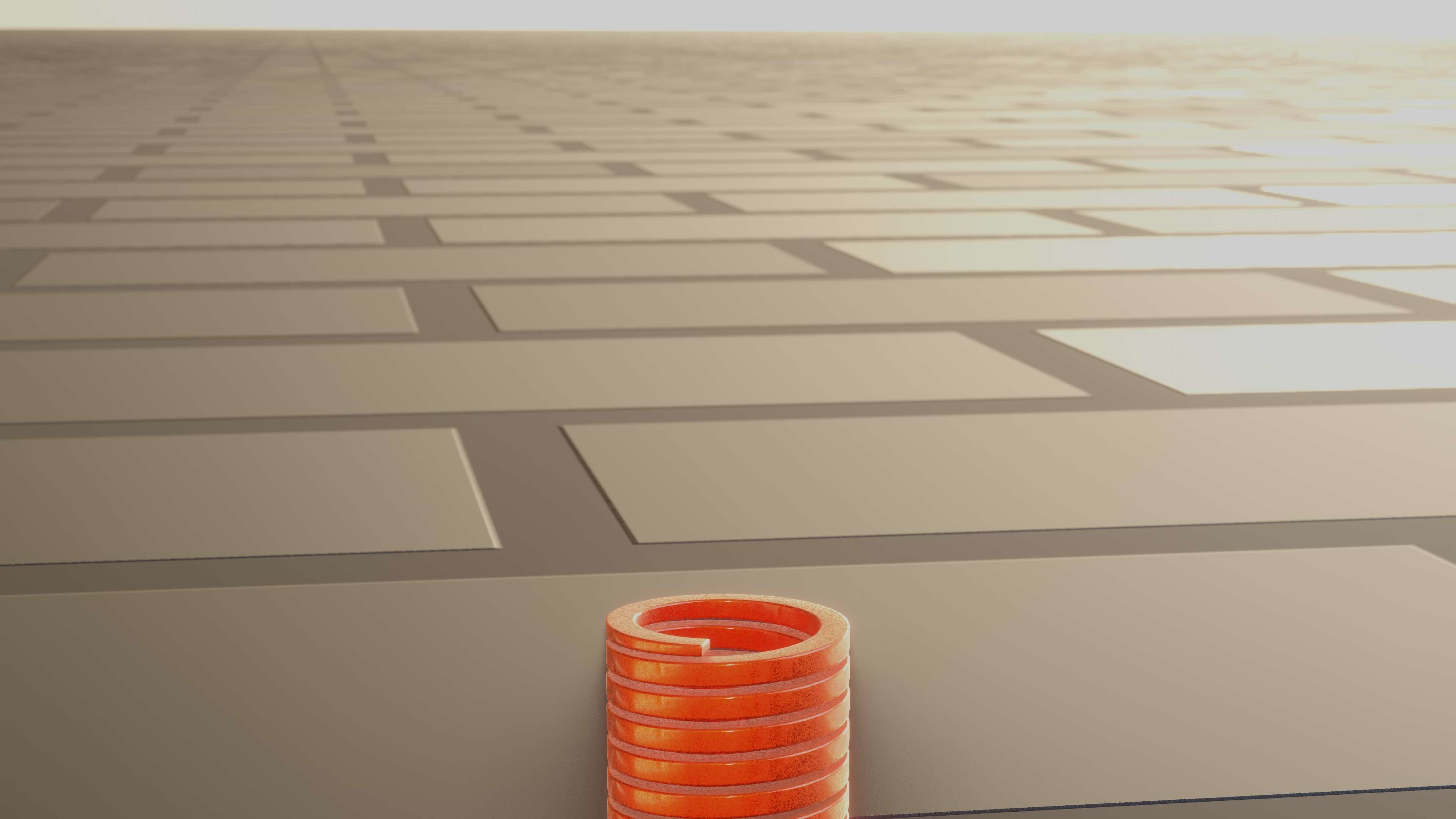 E-Scooter Spring with Procedural PBR Material Setup 3D model_39