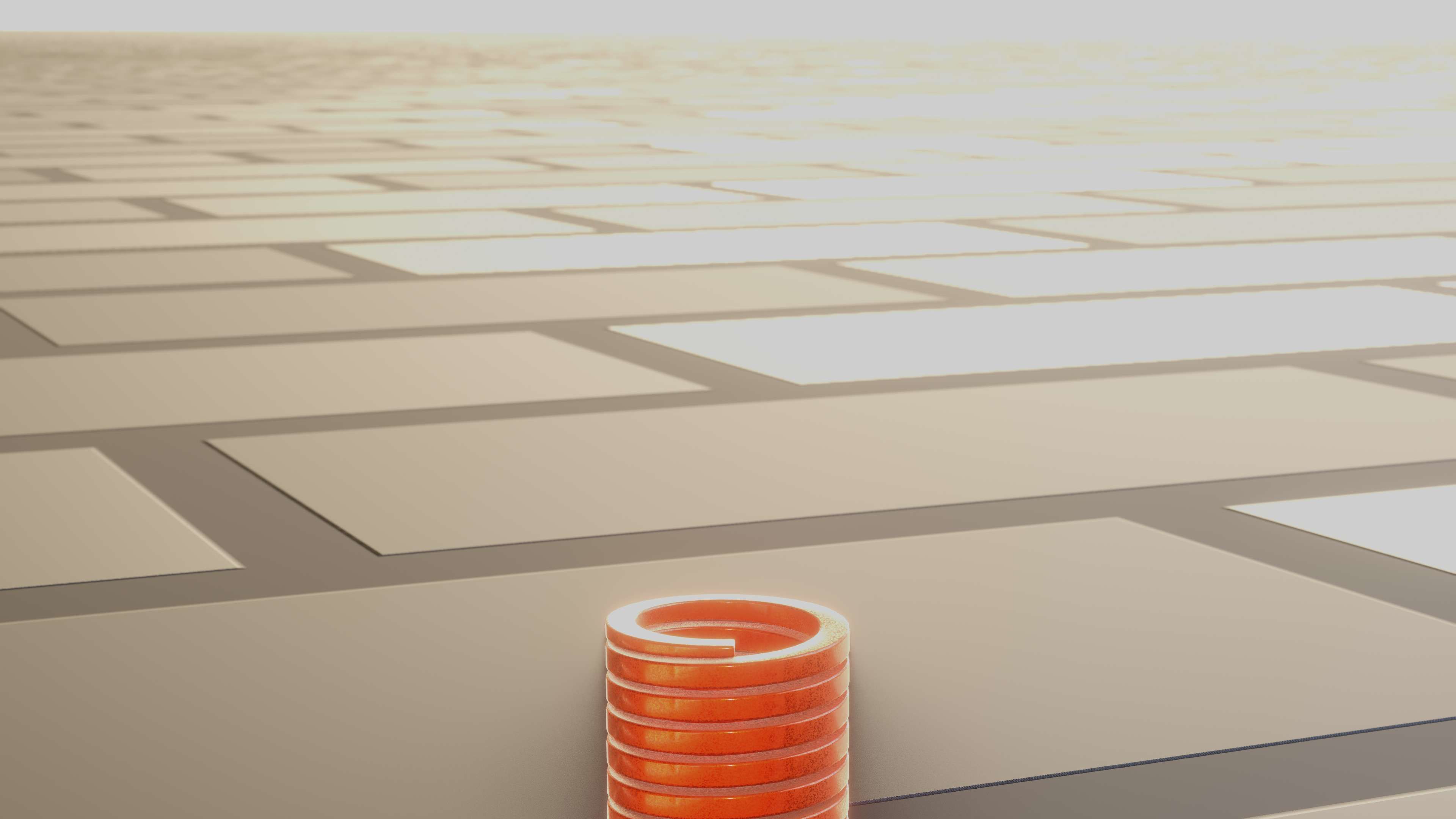 E-Scooter Spring with Procedural PBR Material Setup 3D model_36