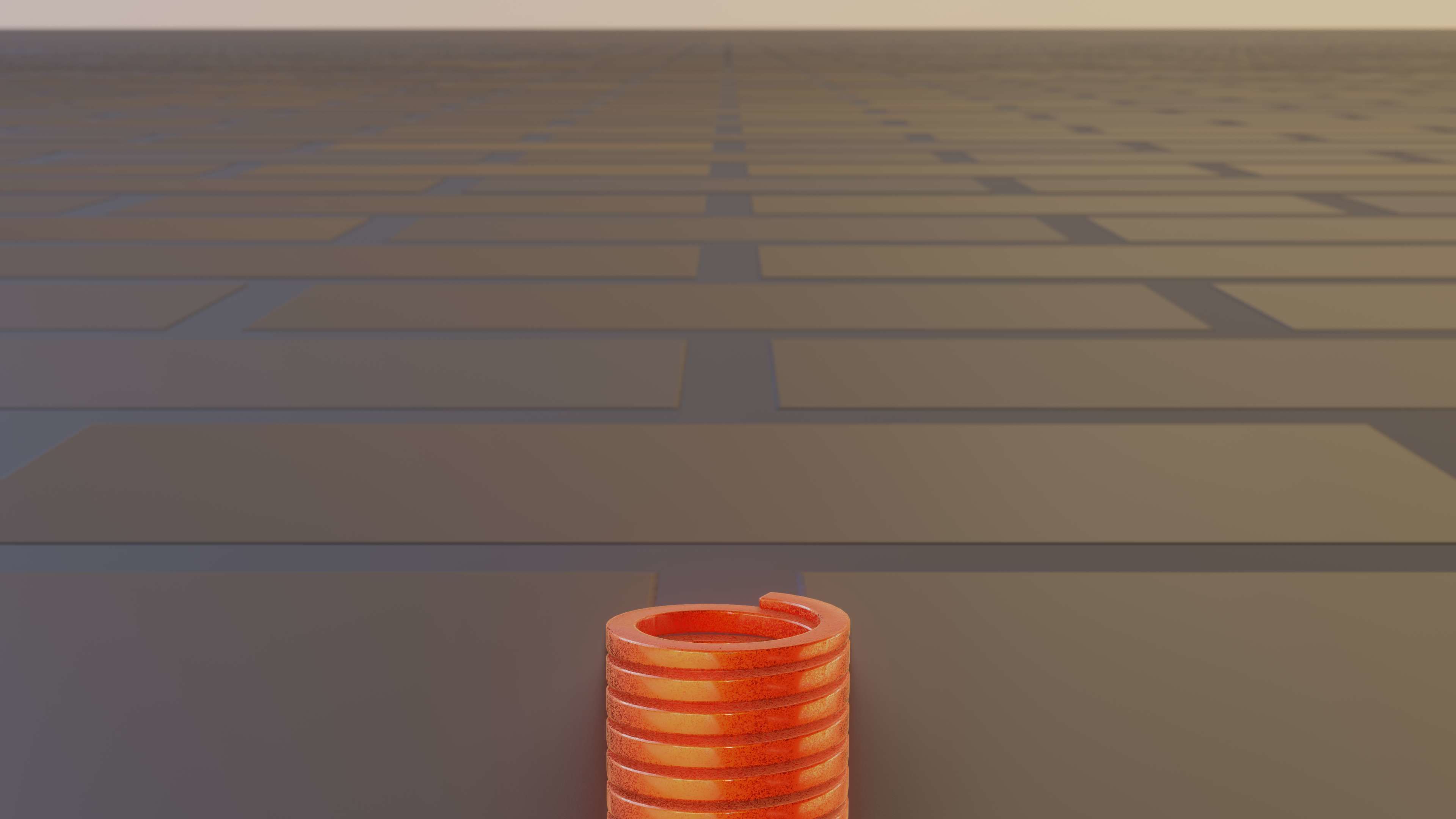 E-Scooter Spring with Procedural PBR Material Setup 3D model_5