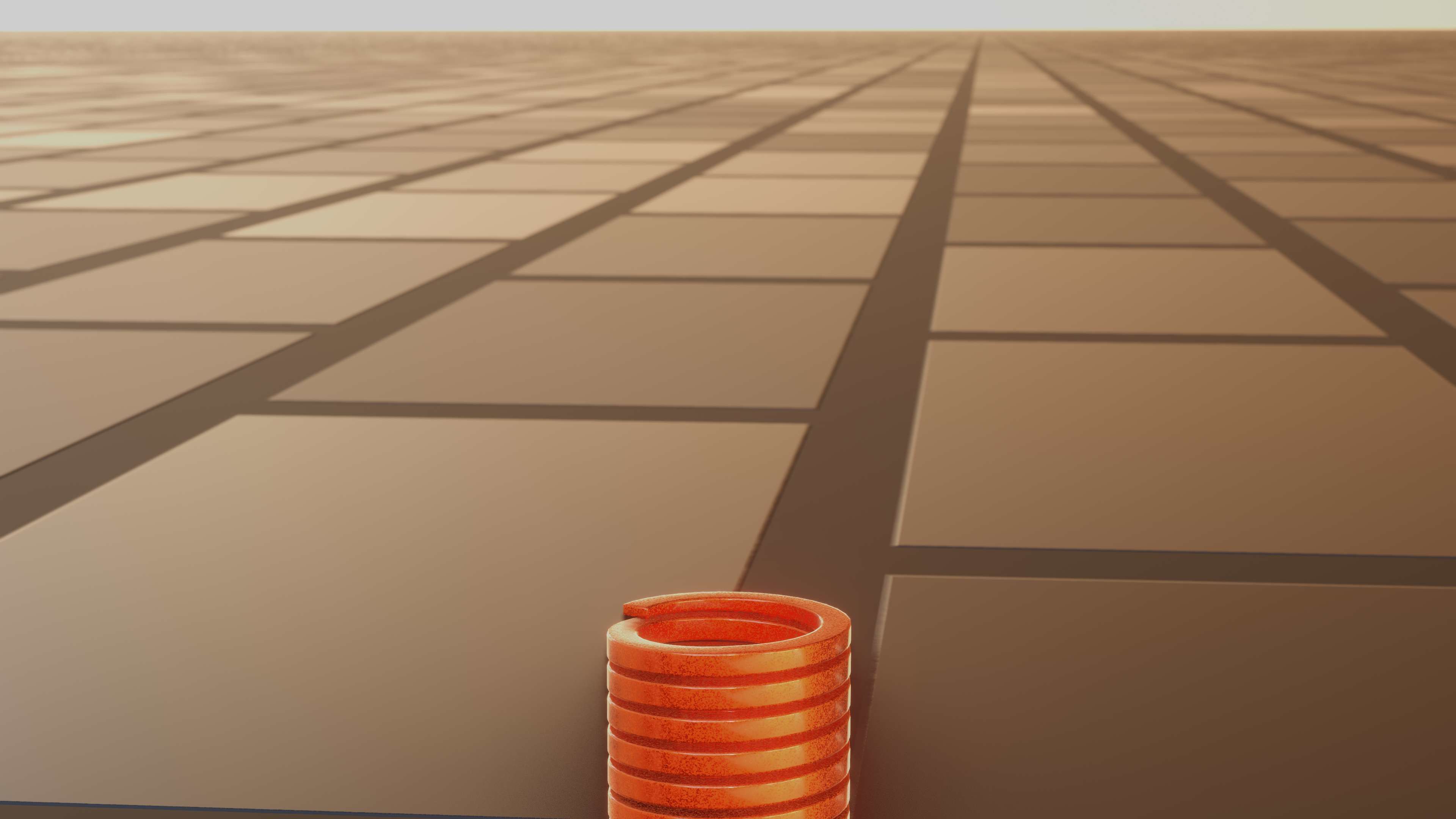 E-Scooter Spring with Procedural PBR Material Setup 3D model_60