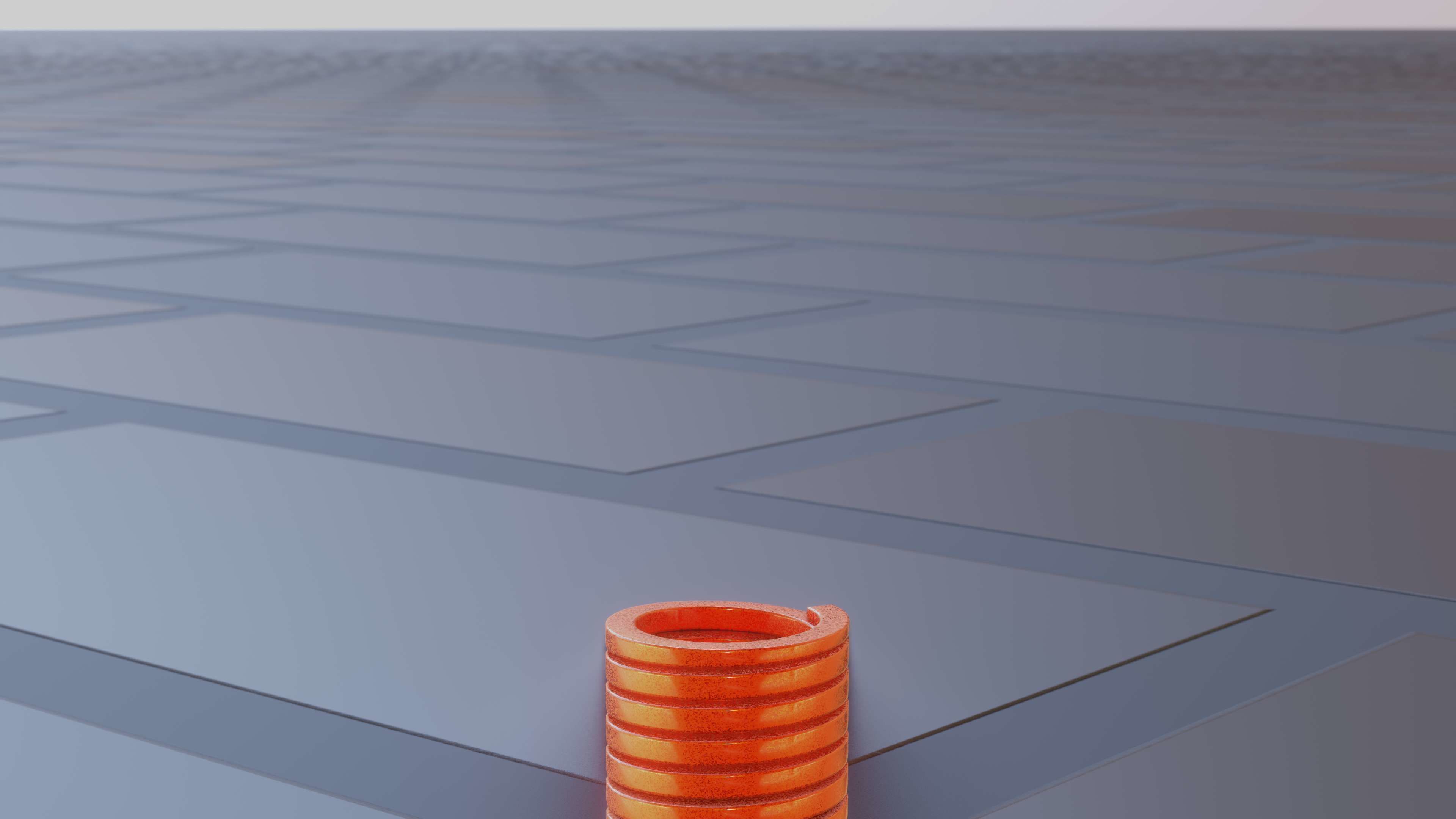 E-Scooter Spring with Procedural PBR Material Setup 3D model_13