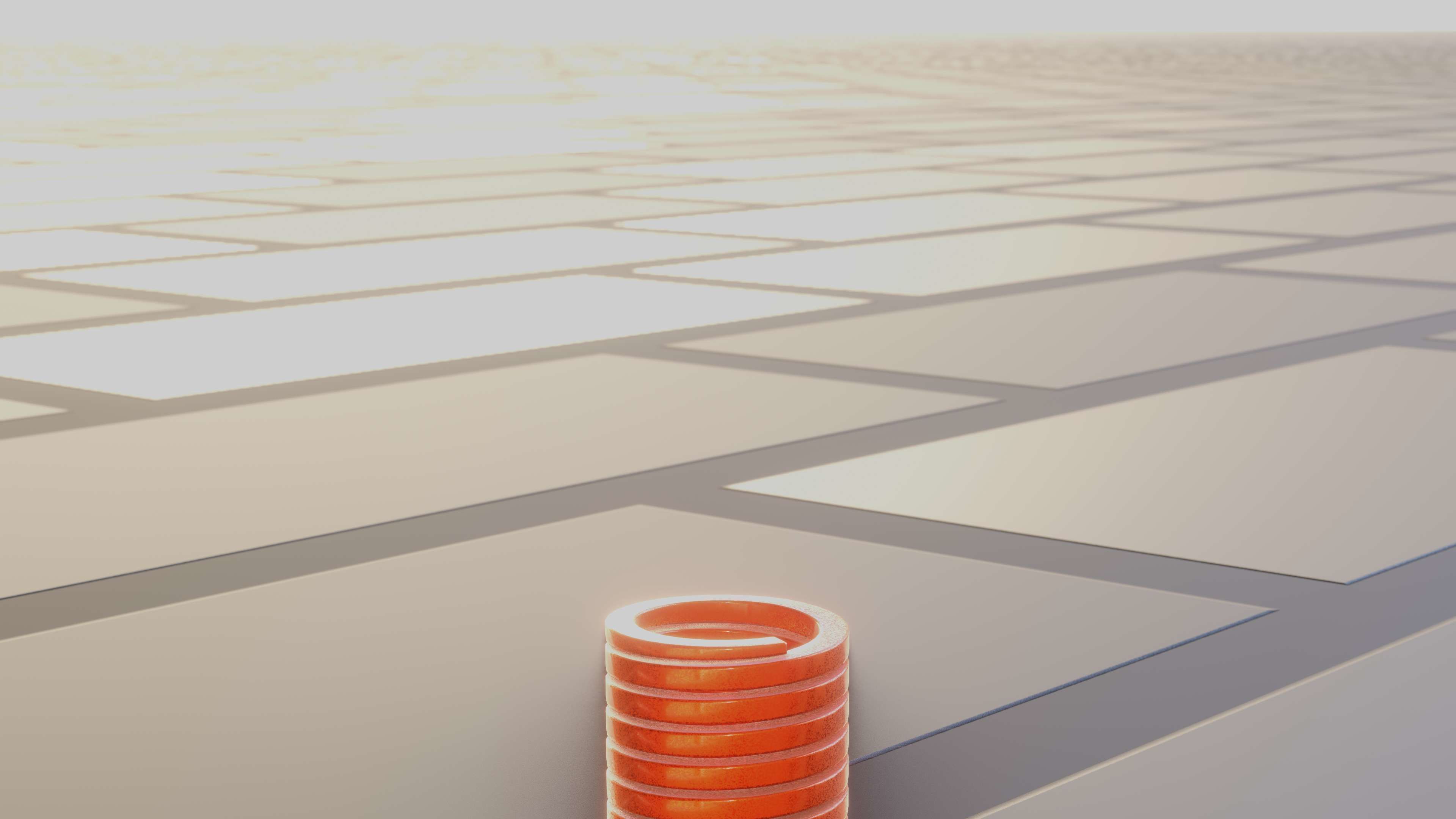 E-Scooter Spring with Procedural PBR Material Setup 3D model_31