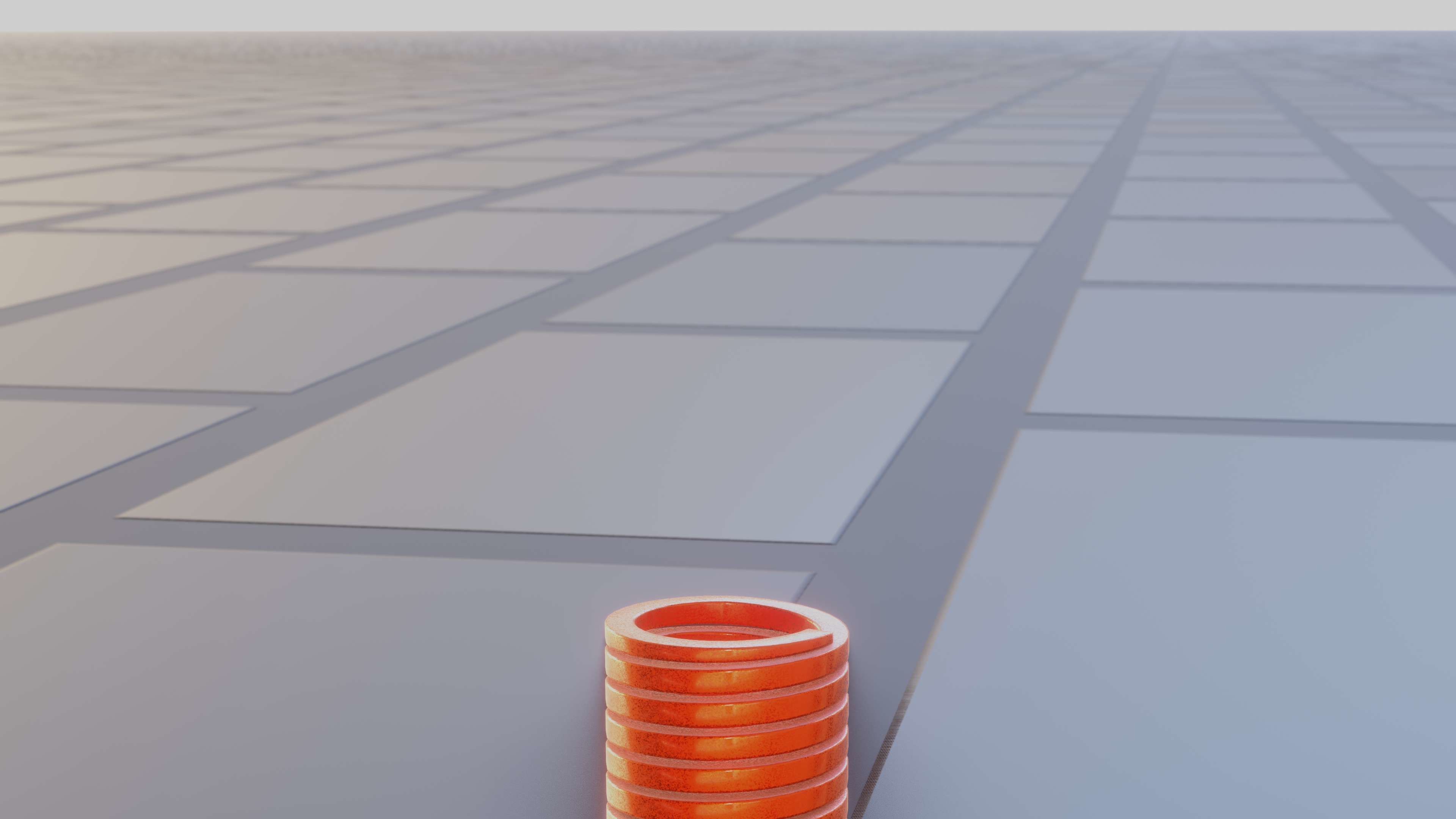 E-Scooter Spring with Procedural PBR Material Setup 3D model_25