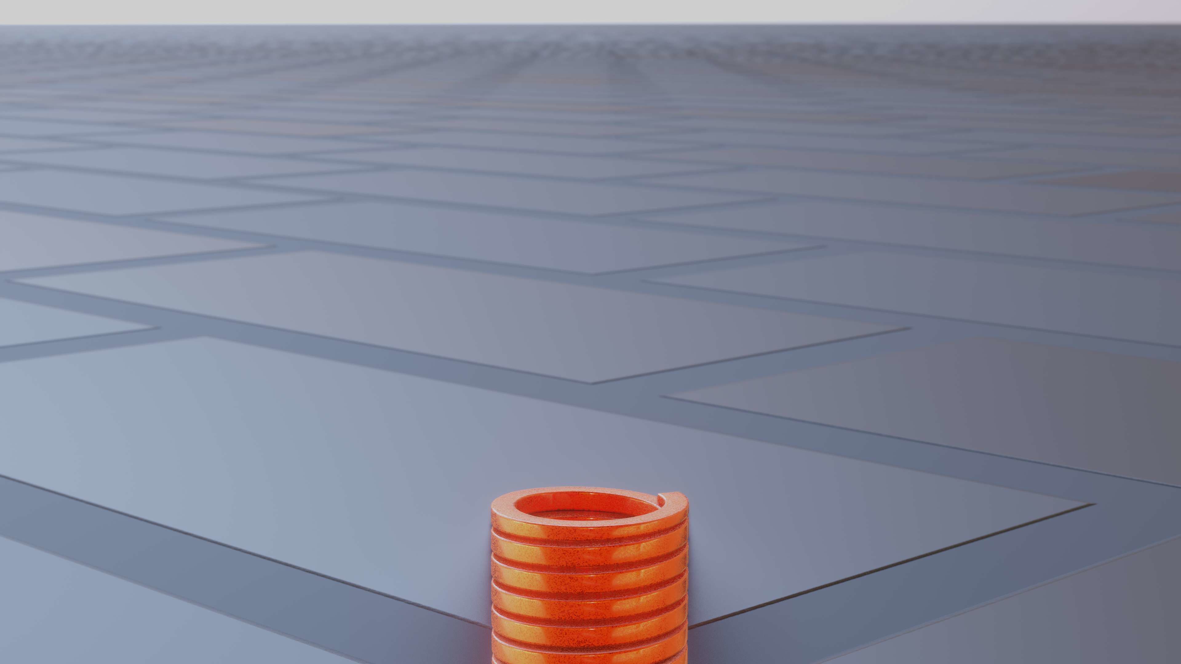 E-Scooter Spring with Procedural PBR Material Setup 3D model_14