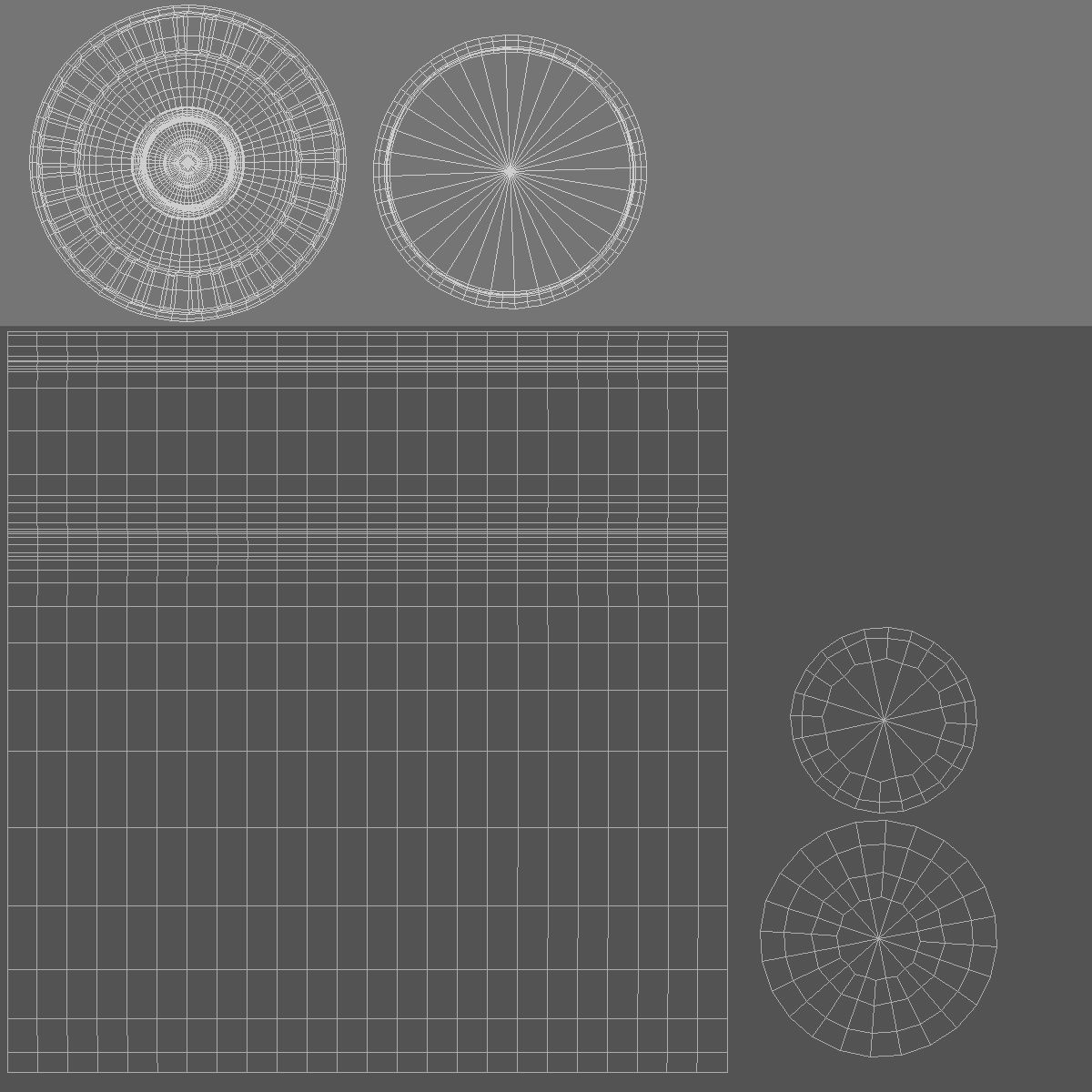 Black Plastic Sport Bottle - water botle with cap Low-poly 3D model_5