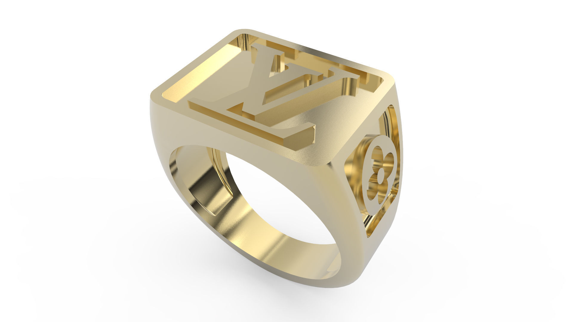 Louis vuitton LV ring men man 3D print model_23