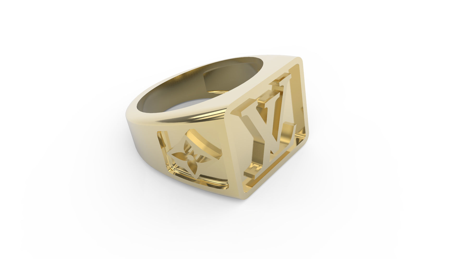 Louis vuitton LV ring men man 3D print model_31