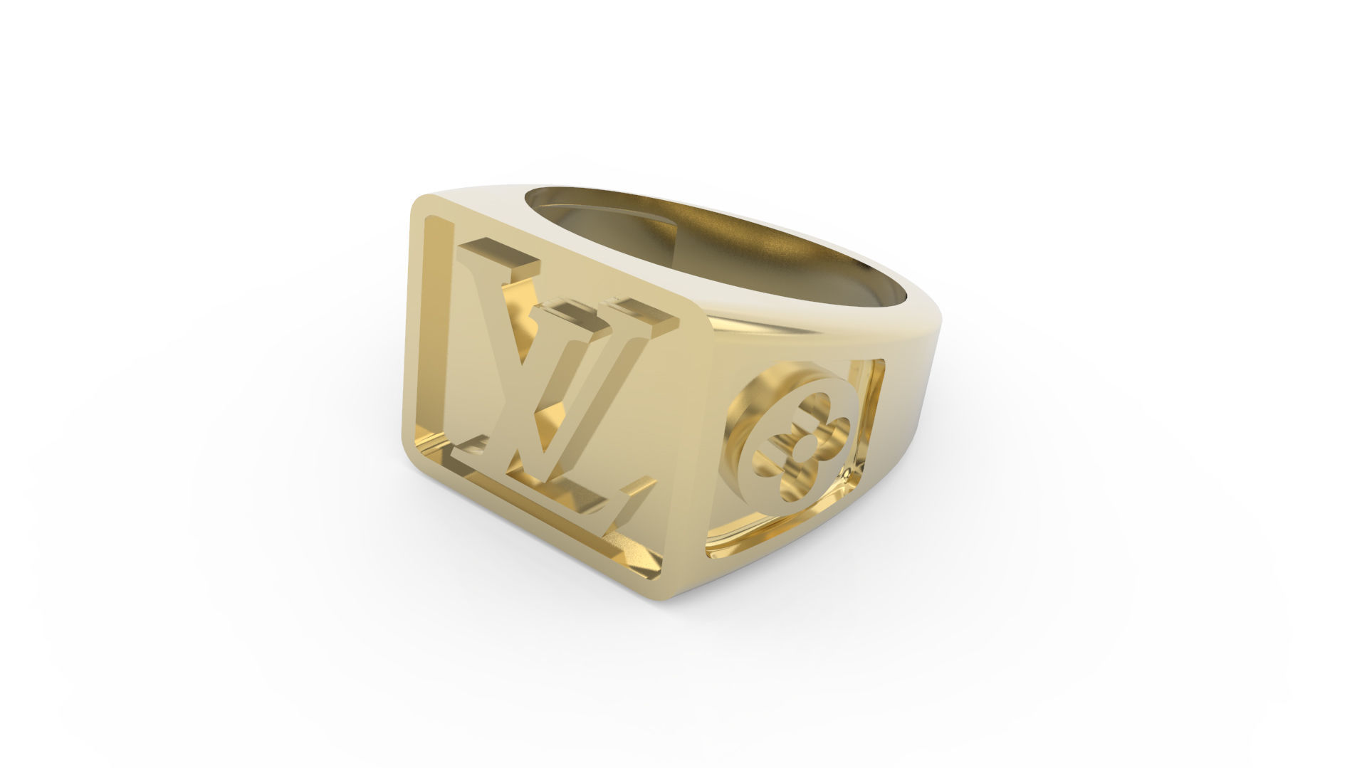 Louis vuitton LV ring men man 3D print model_37