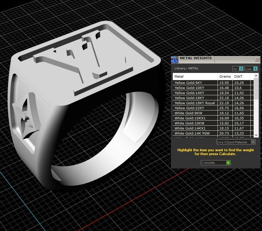 Louis vuitton LV ring men man 3D print model_6