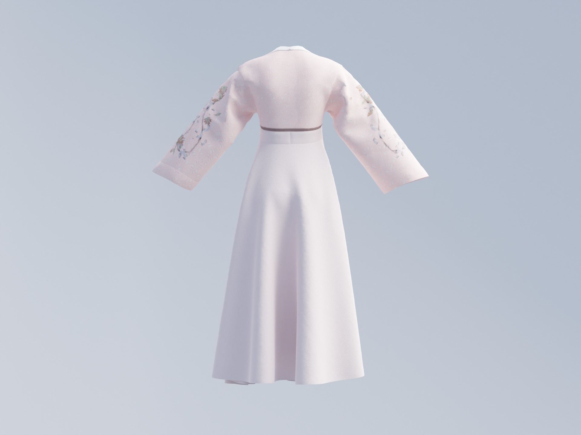 Hanfu Hanbok clothes  3D model_2