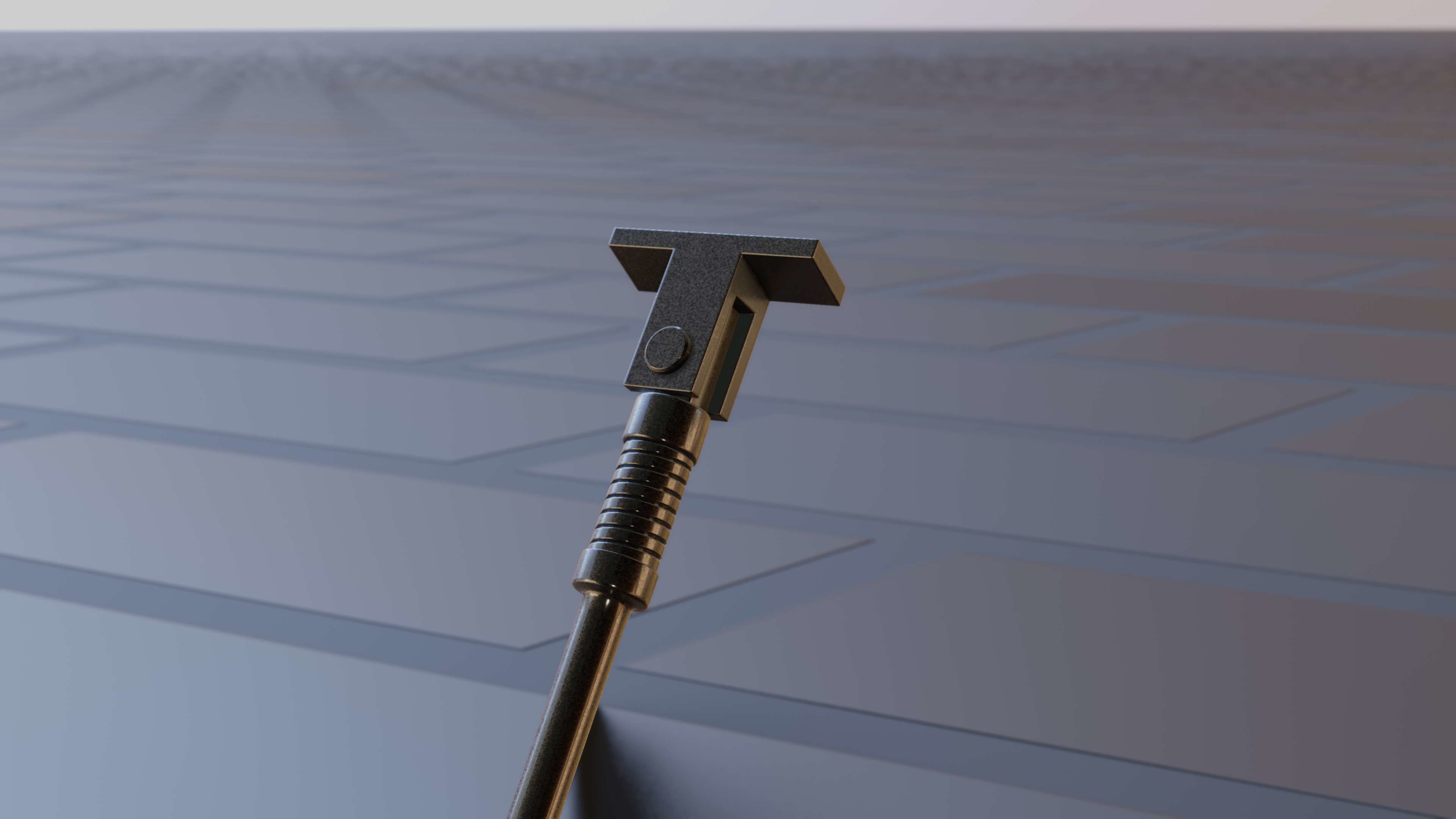 E-Scooter Stand with Procedural PBR Material Setup 3D model_13