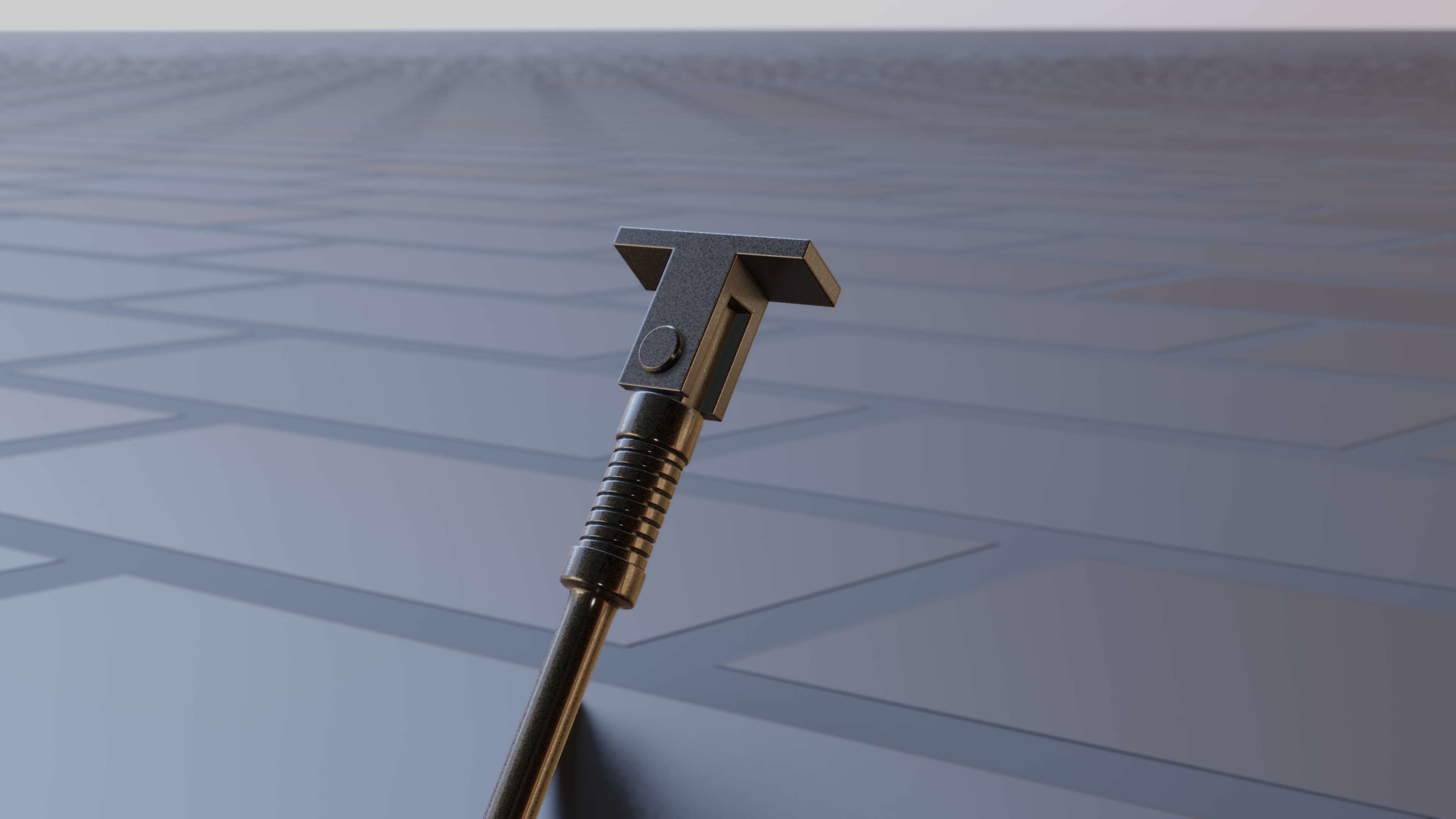 E-Scooter Stand with Procedural PBR Material Setup 3D model_14