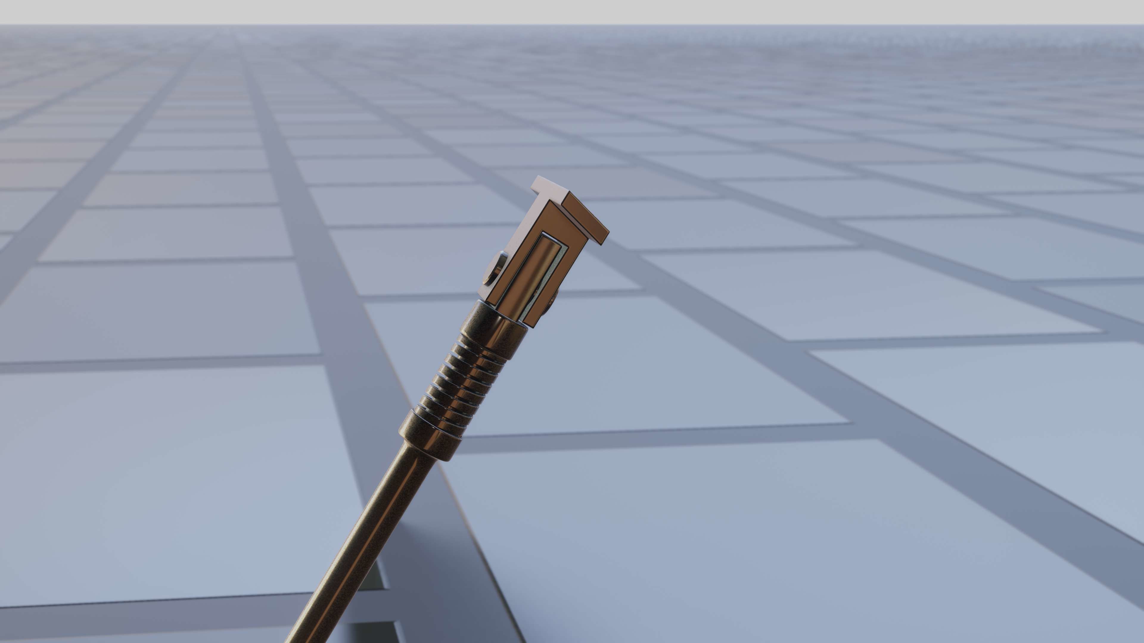 E-Scooter Stand with Procedural PBR Material Setup 3D model_16