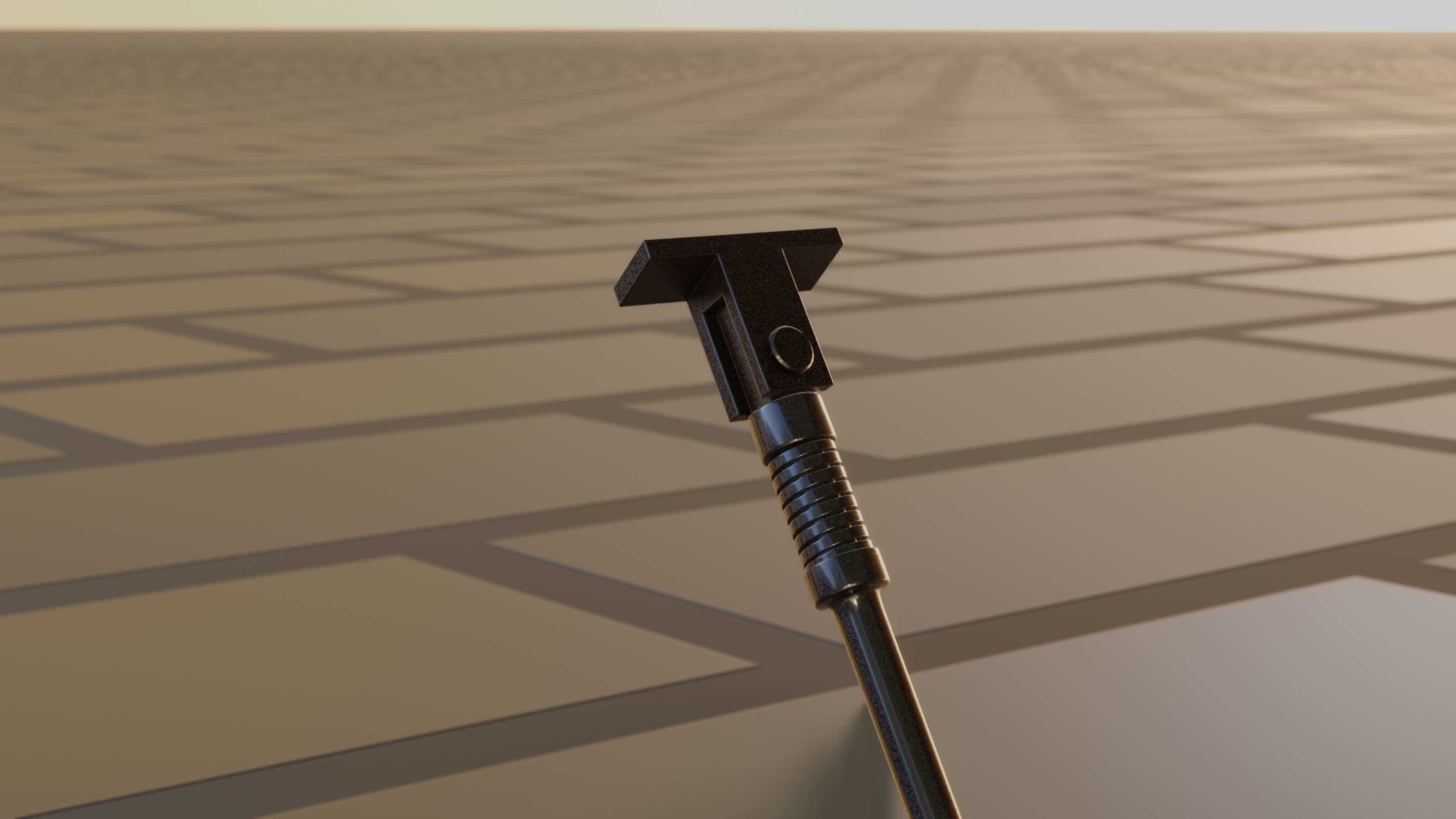 E-Scooter Stand with Procedural PBR Material Setup 3D model_76