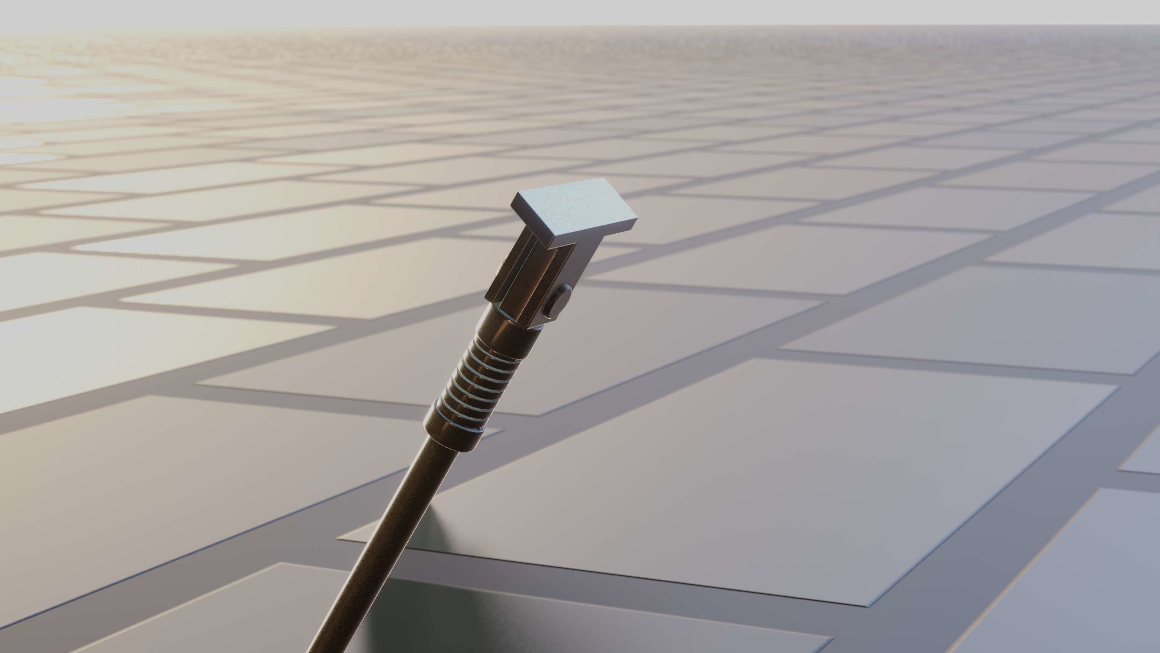 E-Scooter Stand with Procedural PBR Material Setup 3D model_48