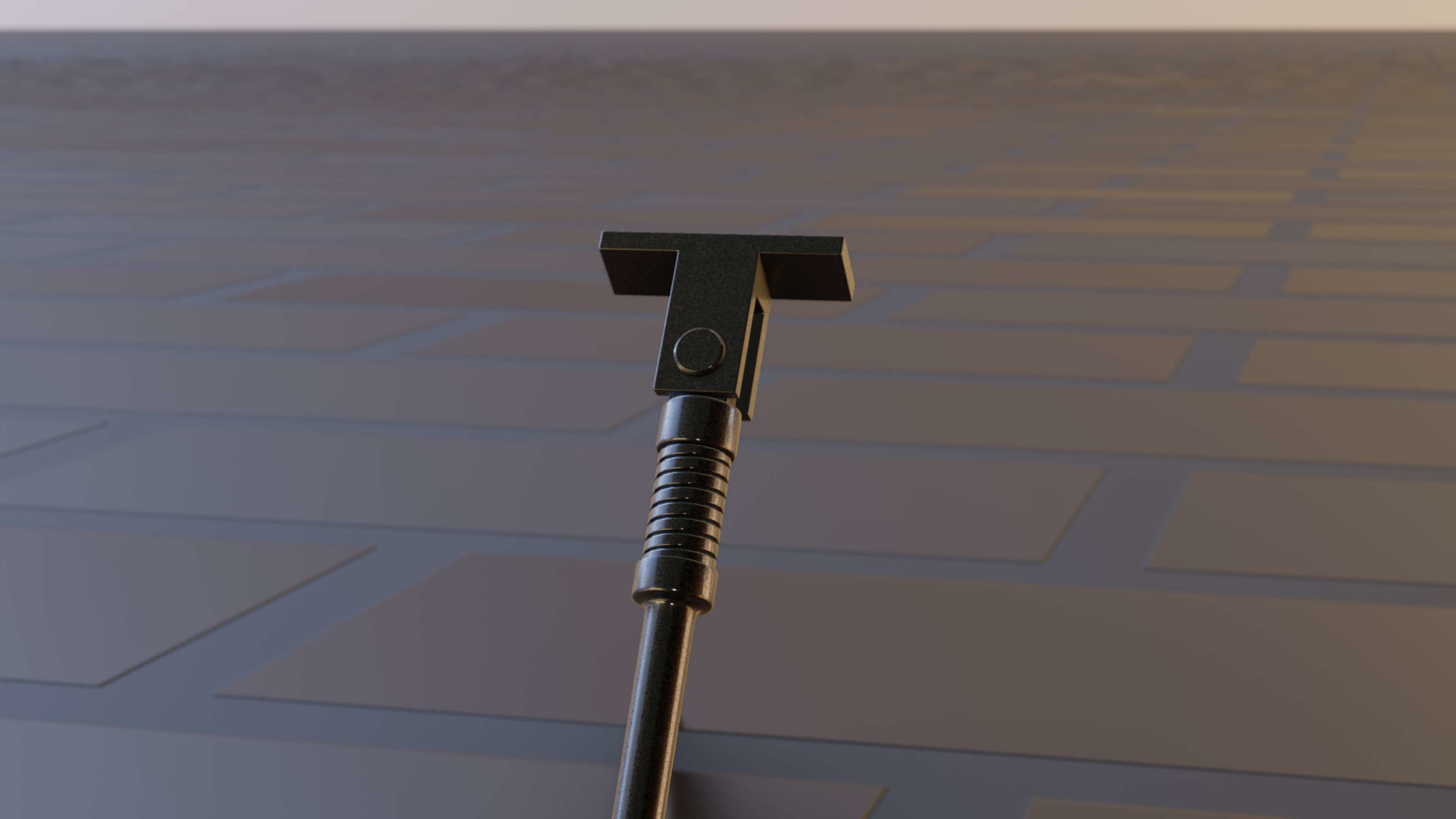E-Scooter Stand with Procedural PBR Material Setup 3D model_7