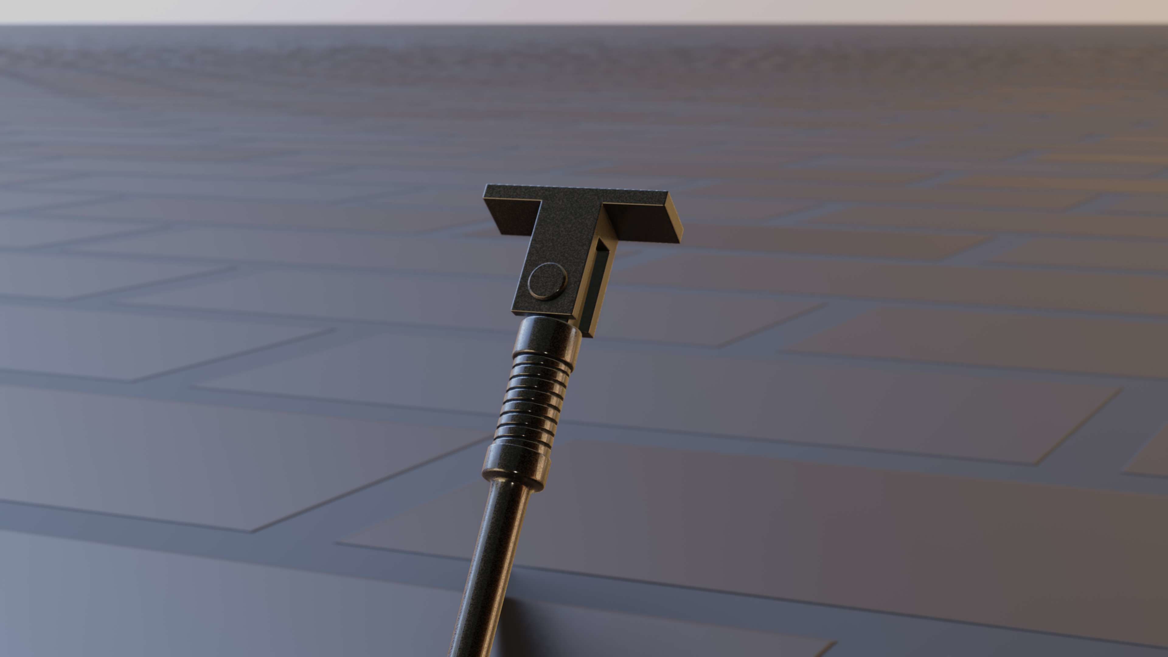 E-Scooter Stand with Procedural PBR Material Setup 3D model_11