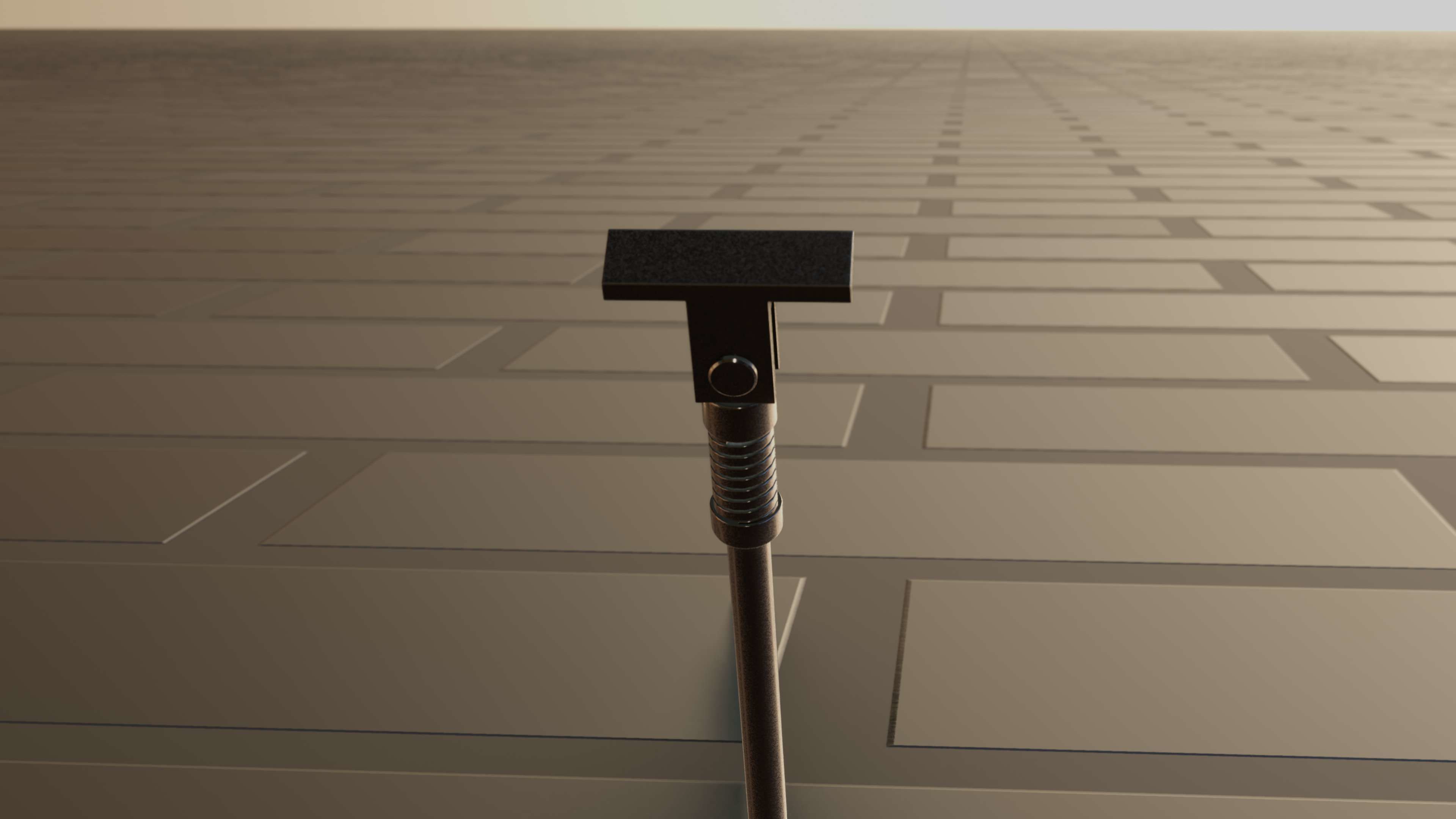 E-Scooter Stand with Procedural PBR Material Setup 3D model_54