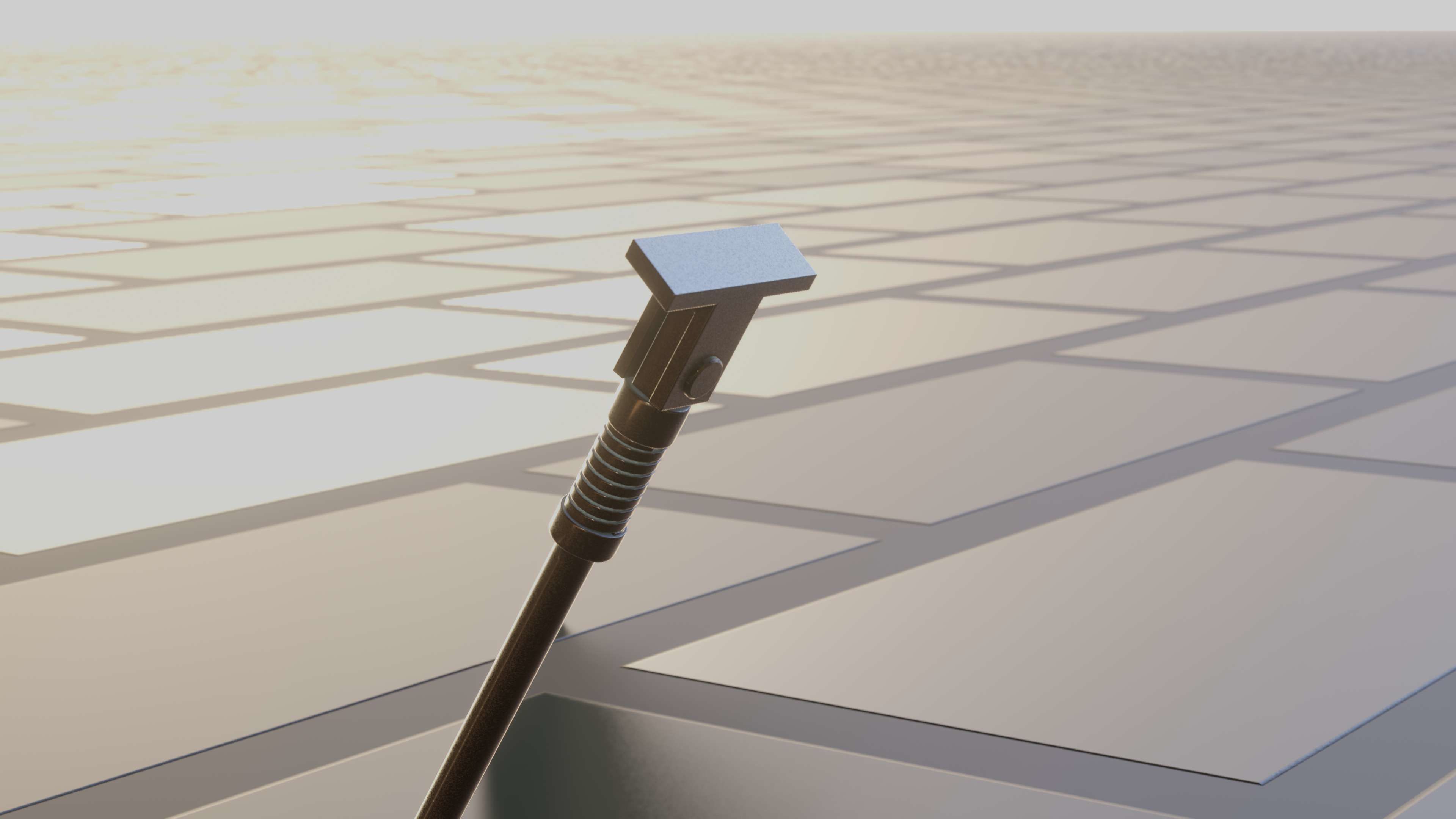 E-Scooter Stand with Procedural PBR Material Setup 3D model_47