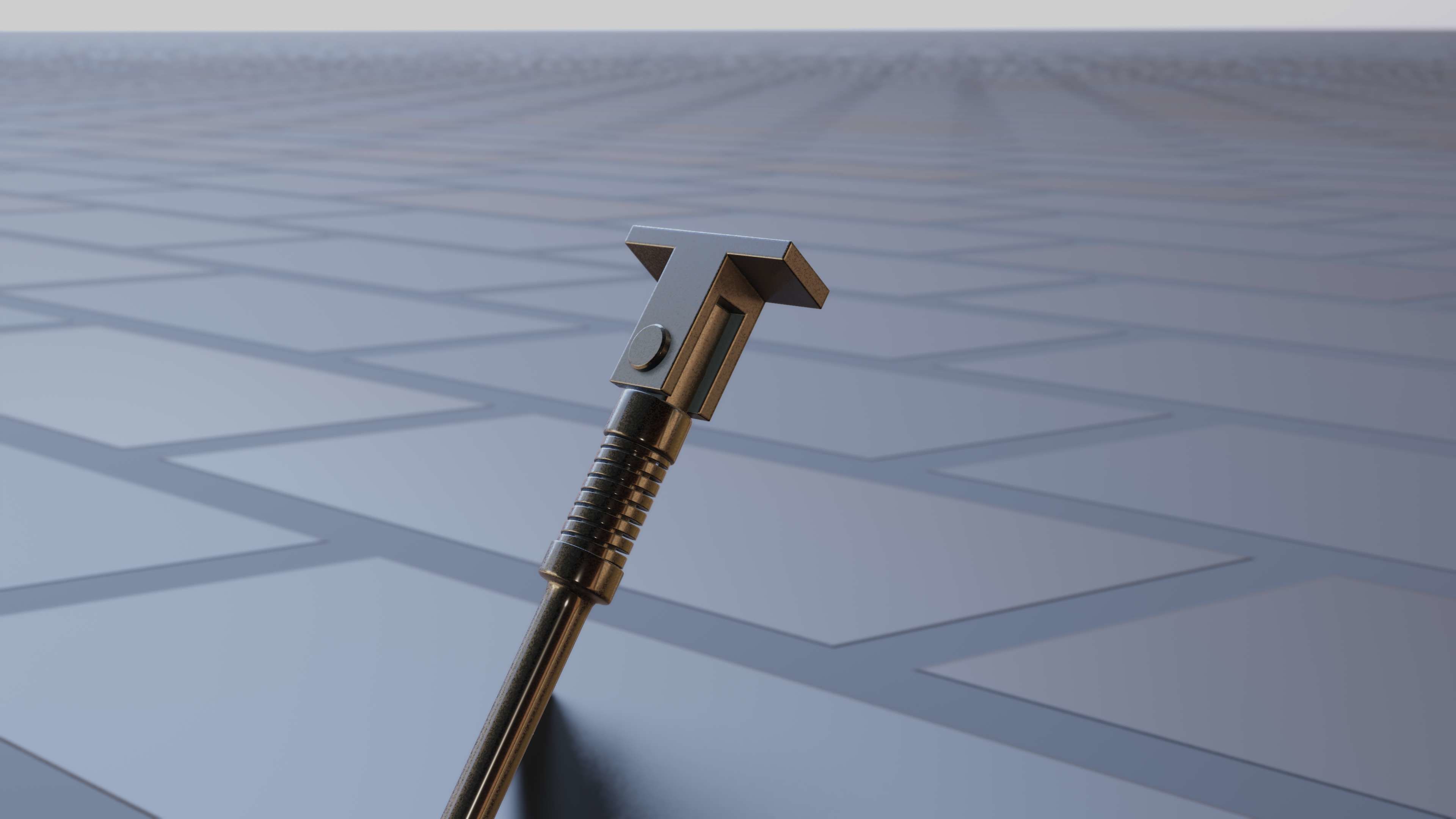 E-Scooter Stand with Procedural PBR Material Setup 3D model_38